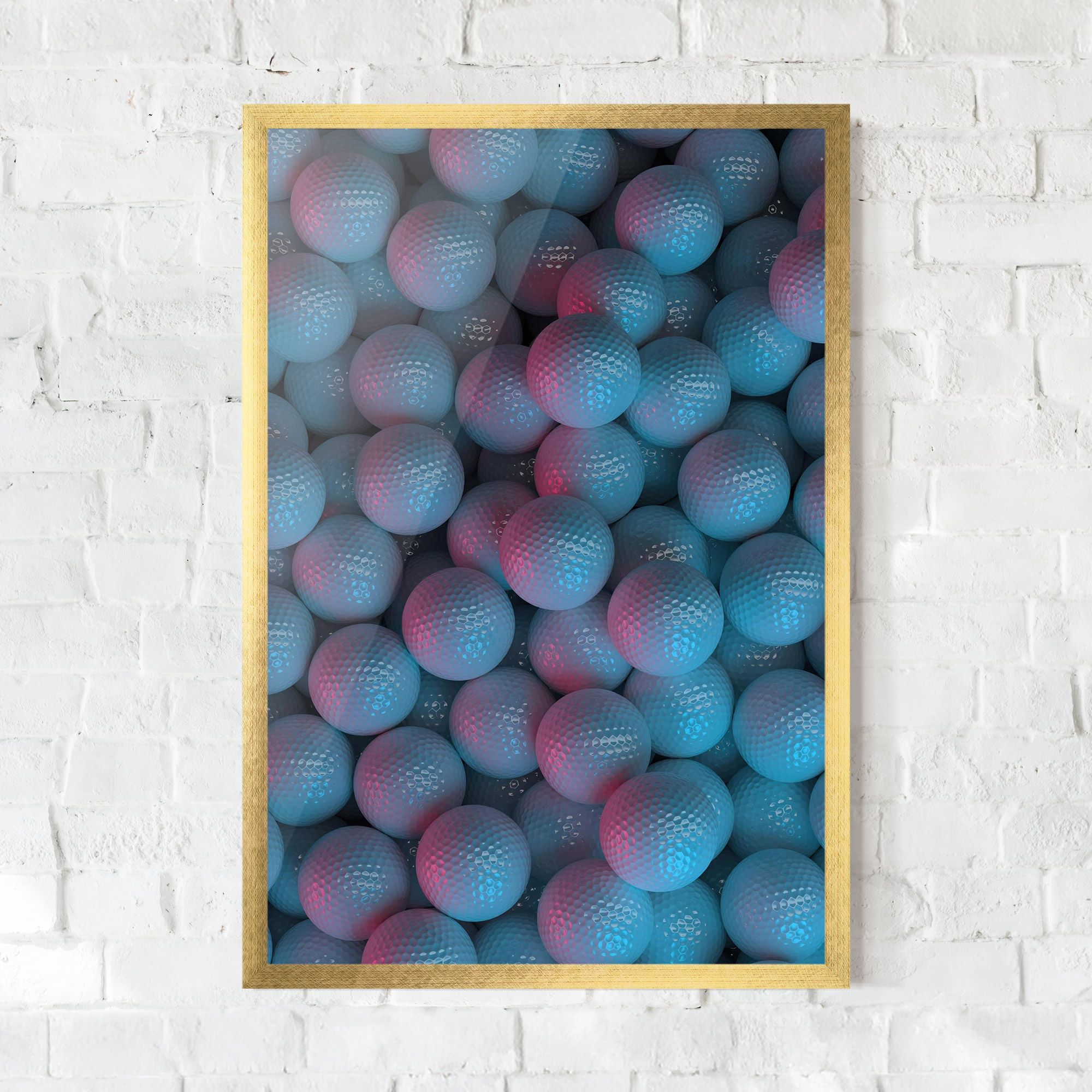 Blue Light Golf Ball mockup 0