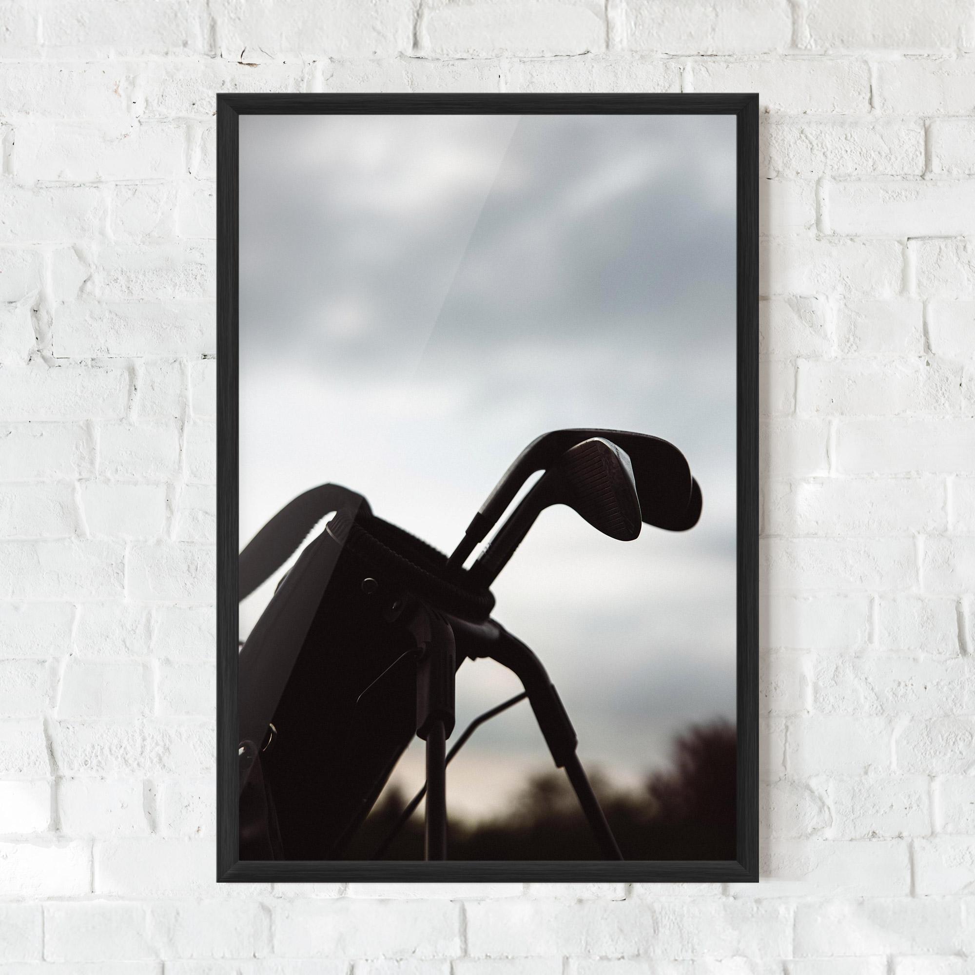 Keretezett Poszter Golf Set Shilouette mockup 0