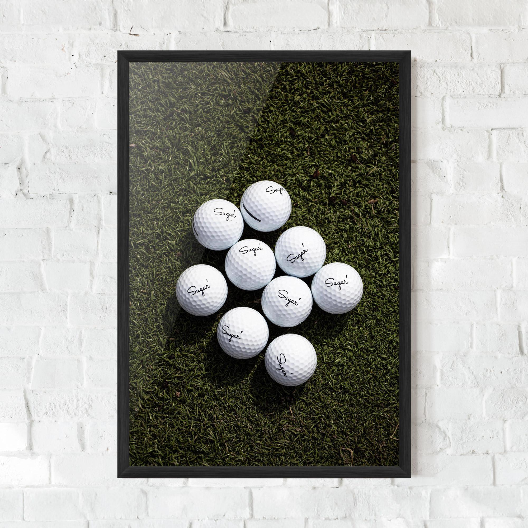 Keretezett Poszter Sugar 1 Golf Balls mockup 0