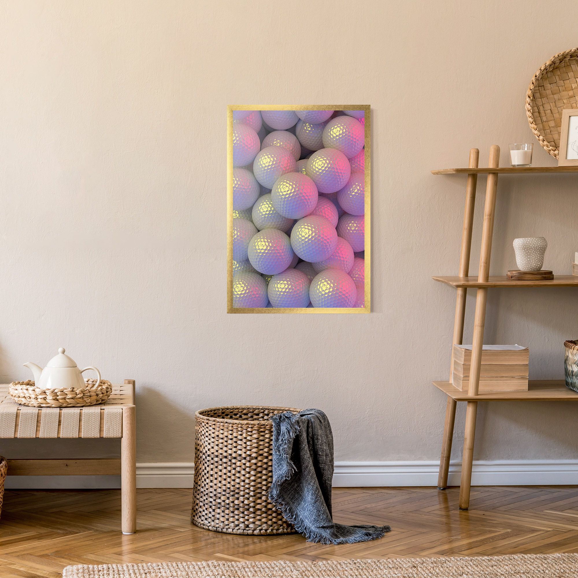 Purple Light Golf Ball mockup 9