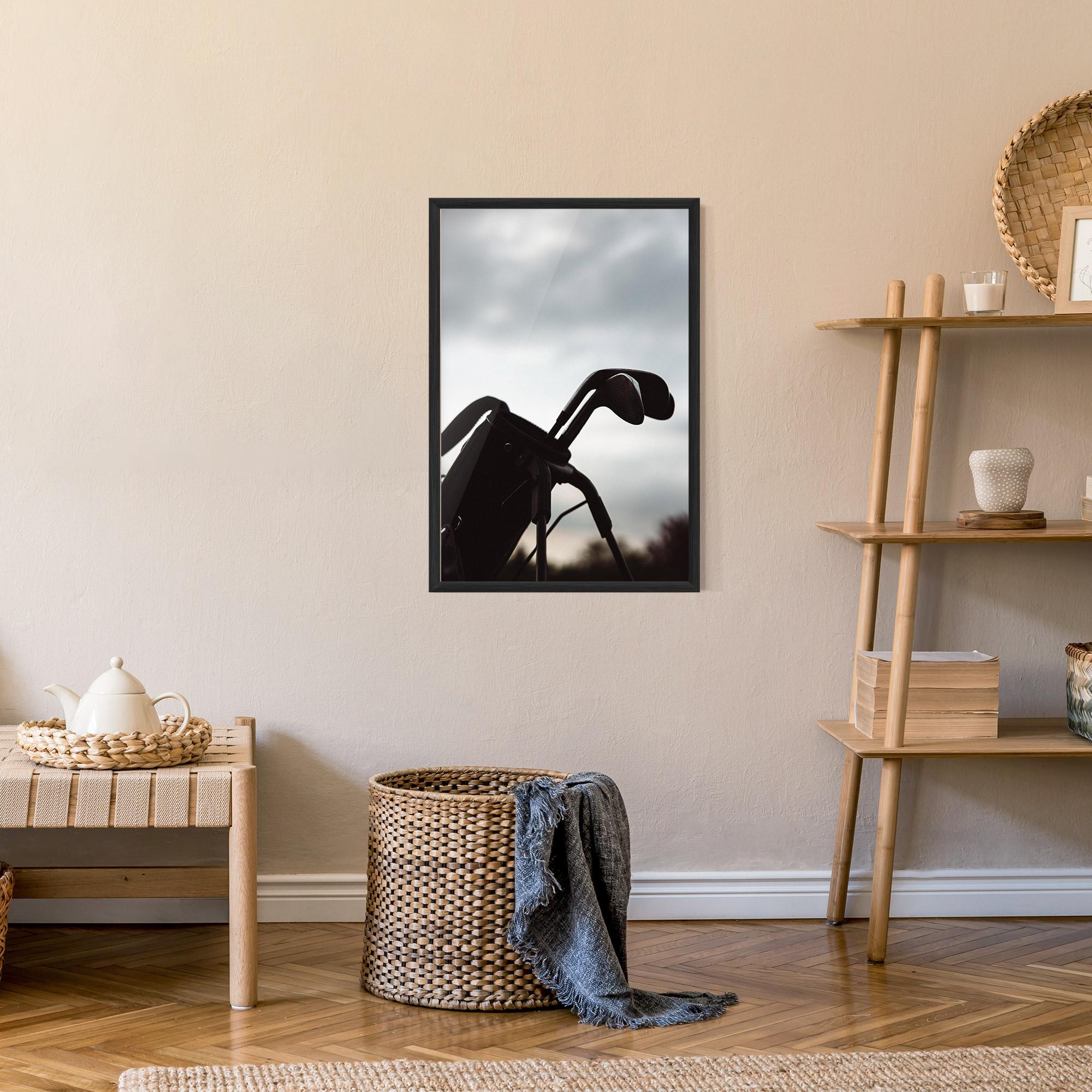 Keretezett Poszter Golf Set Shilouette mockup 9