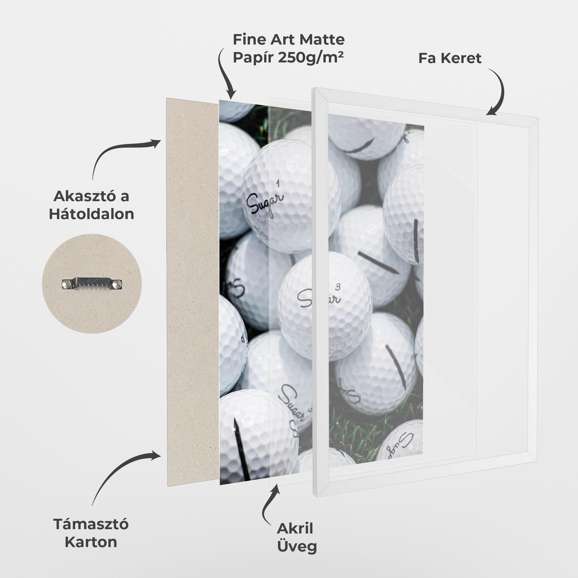 Keretezett Poszter Sugar Golf Balls mockup 1