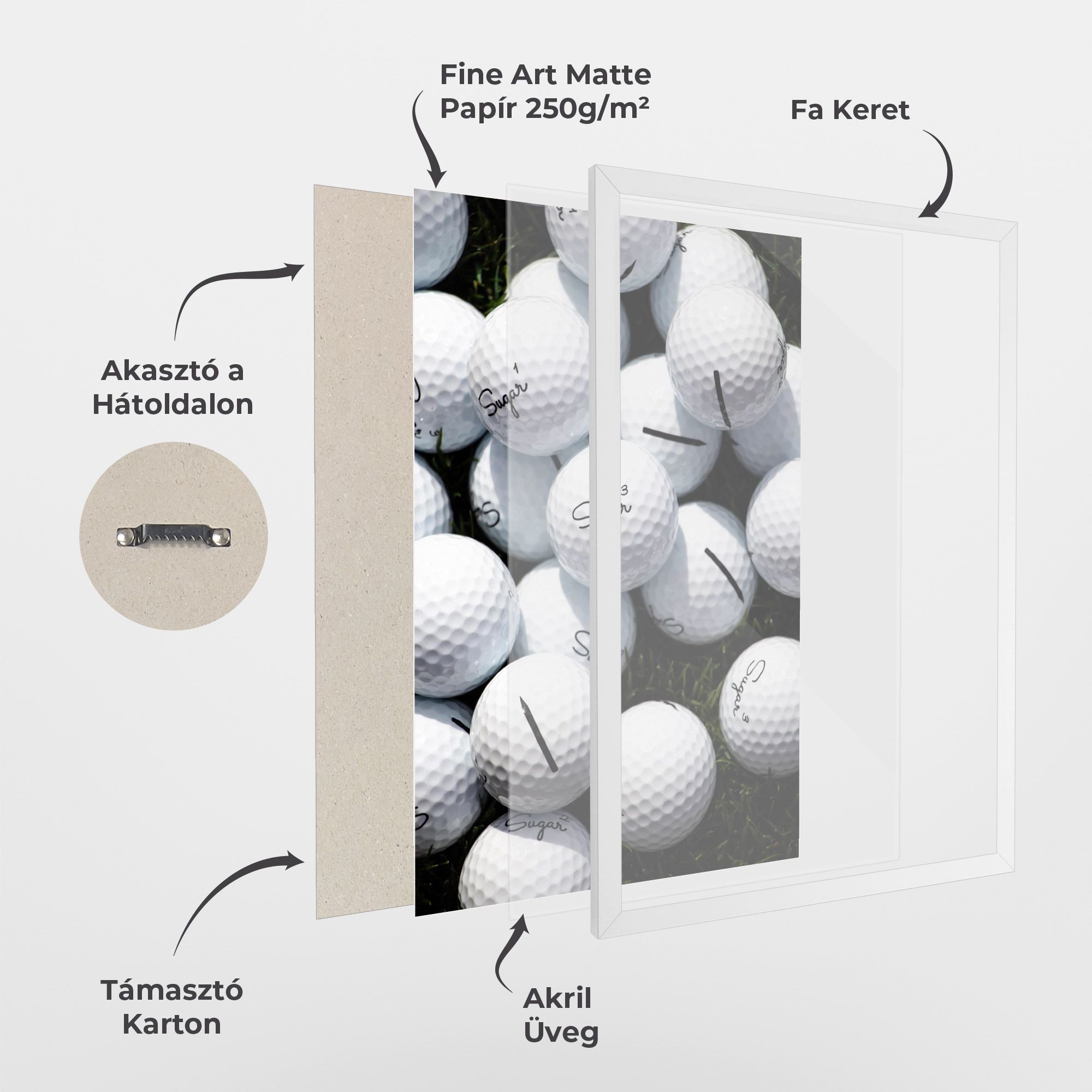 White Sugar Golf Balls mockup 1