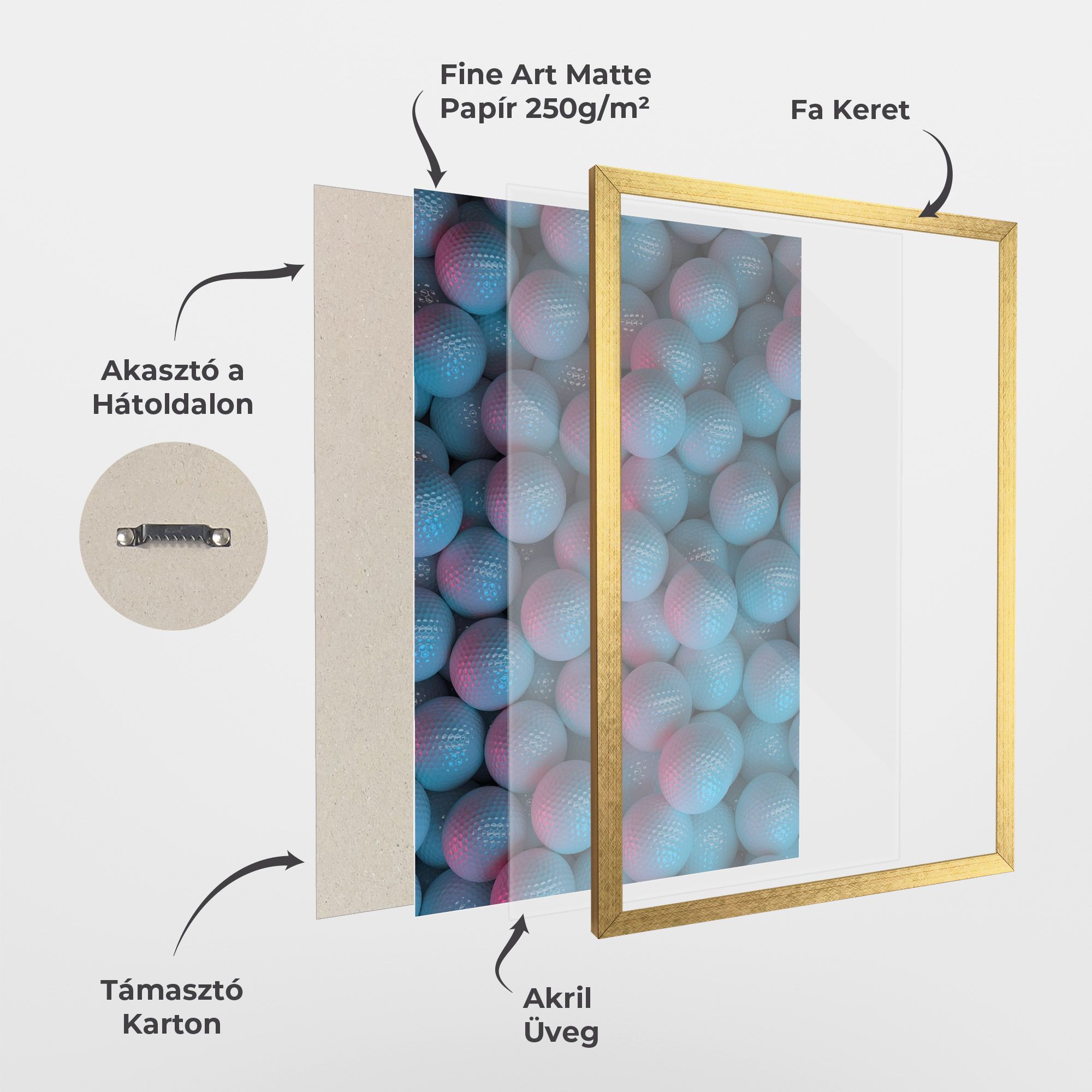 Blue Light Golf Ball mockup 1