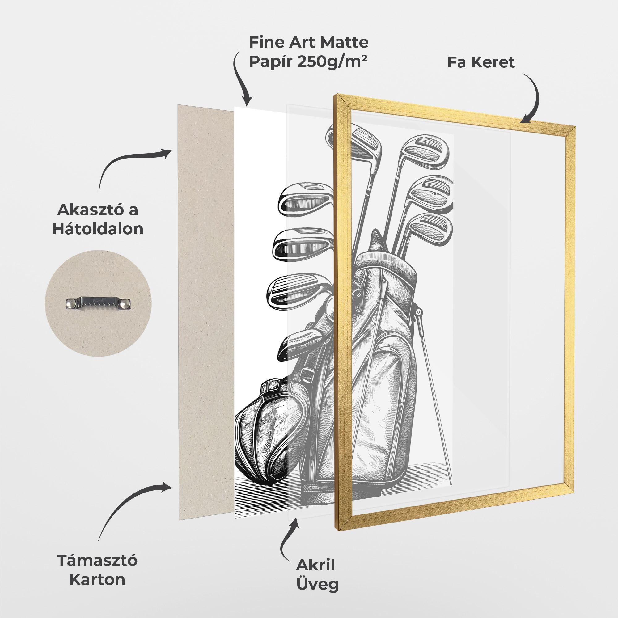 Keretezett Poszter Golf Club mockup 1