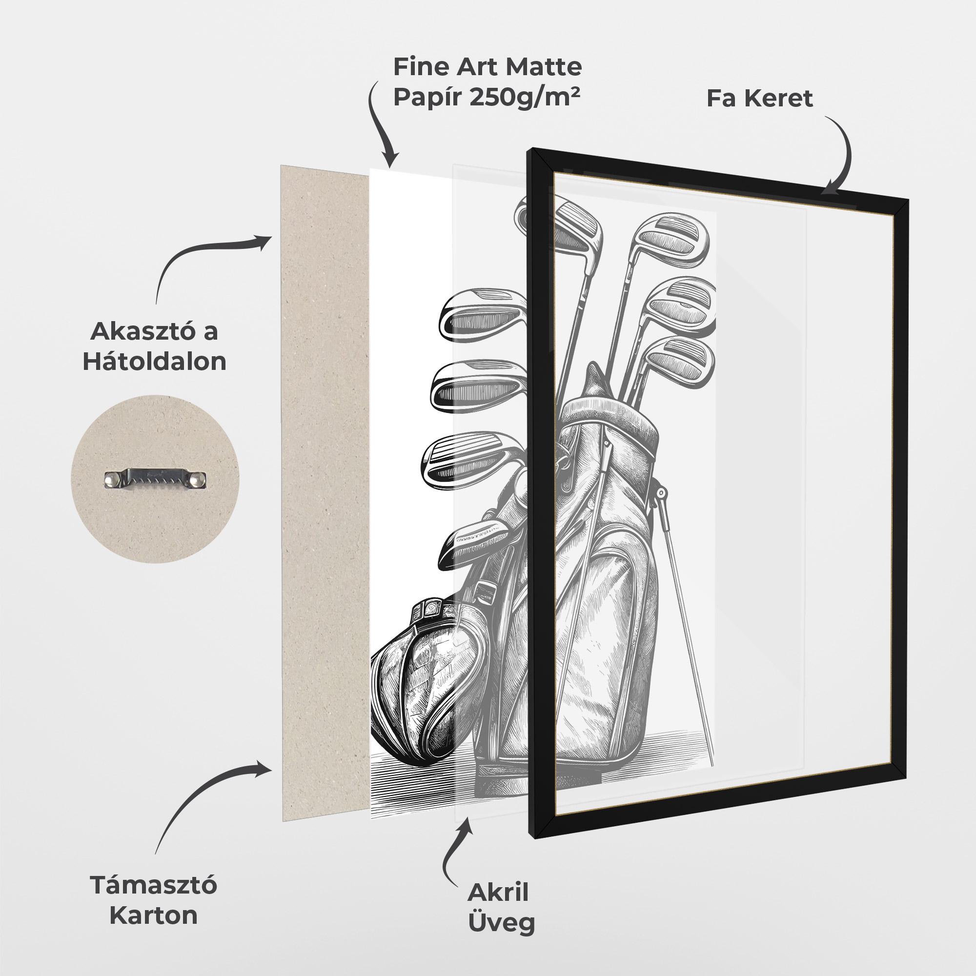 Keretezett Poszter Golf Club mockup 1