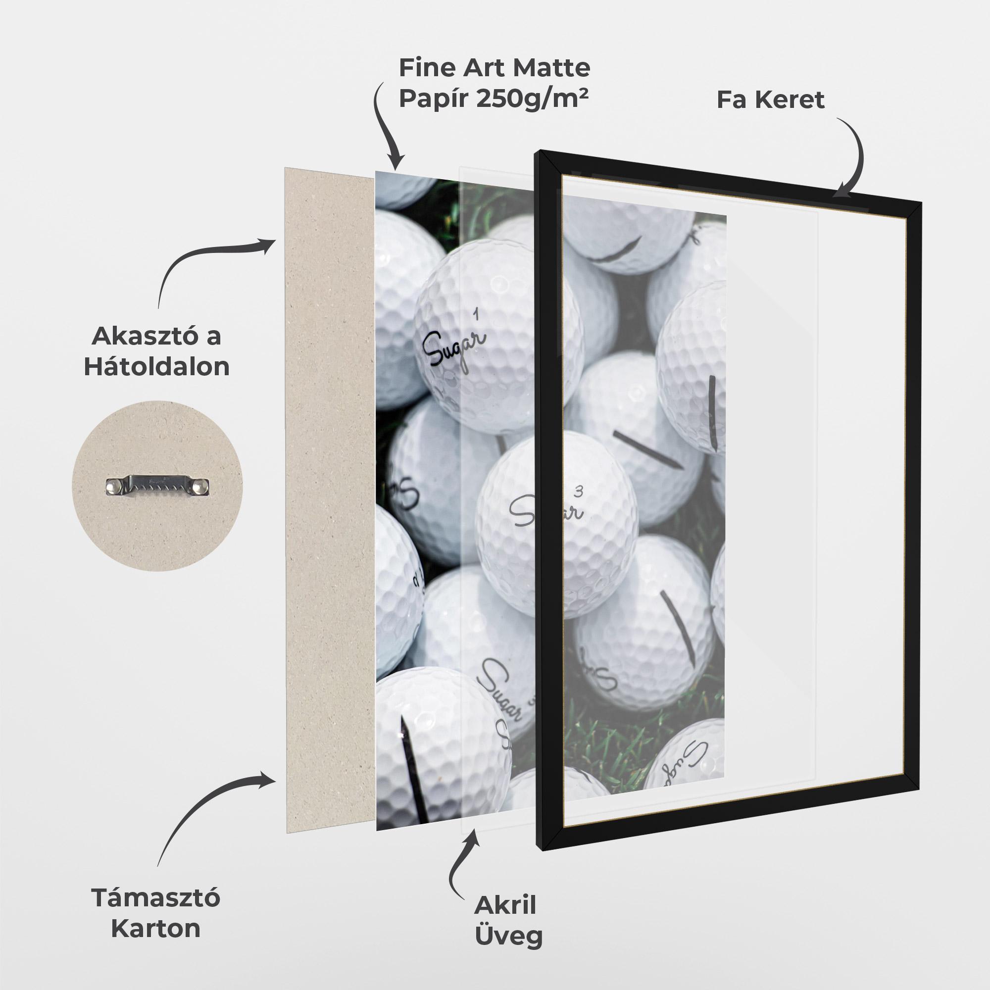 Keretezett Poszter Sugar Golf Balls mockup 1