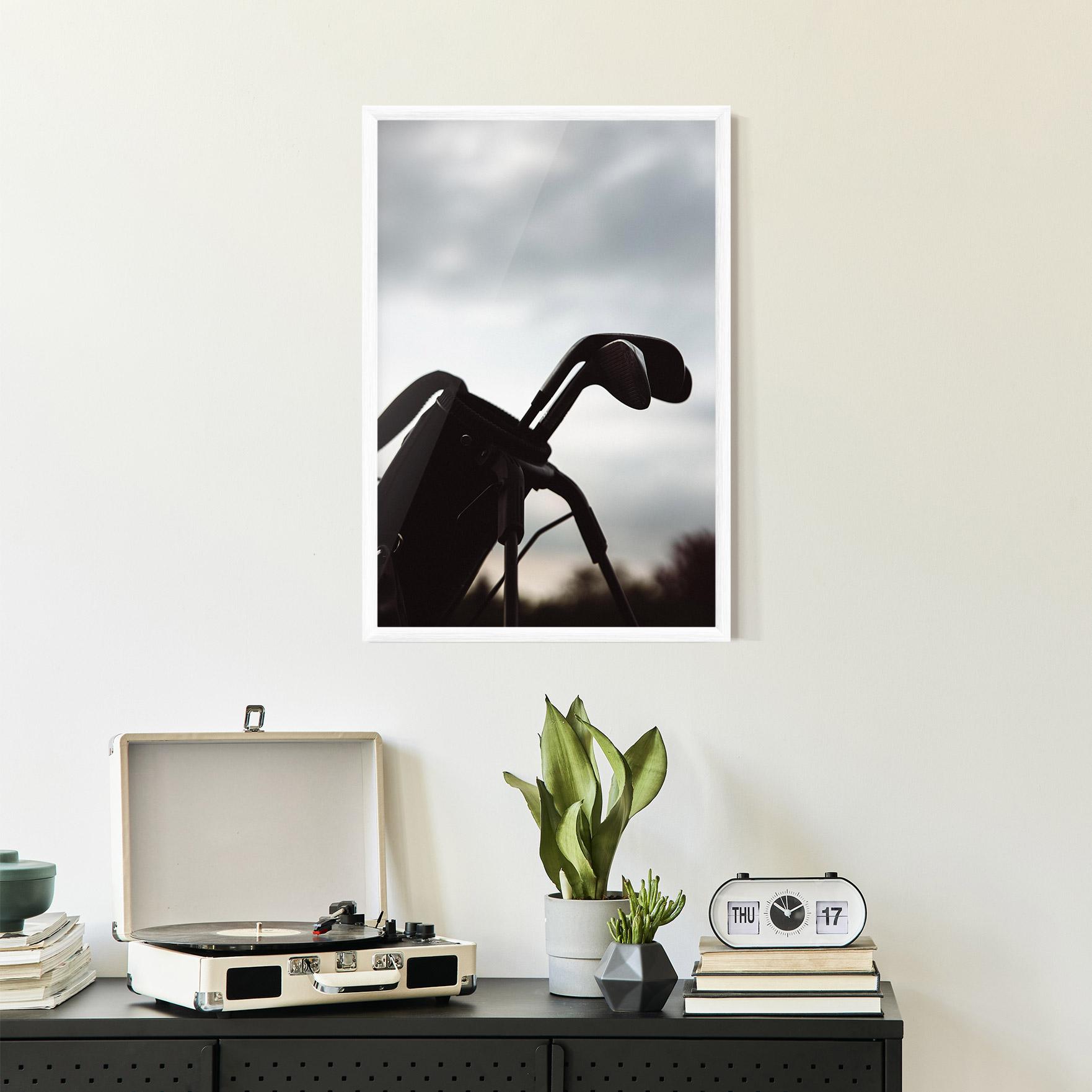 Keretezett Poszter Golf Set Shilouette mockup 2