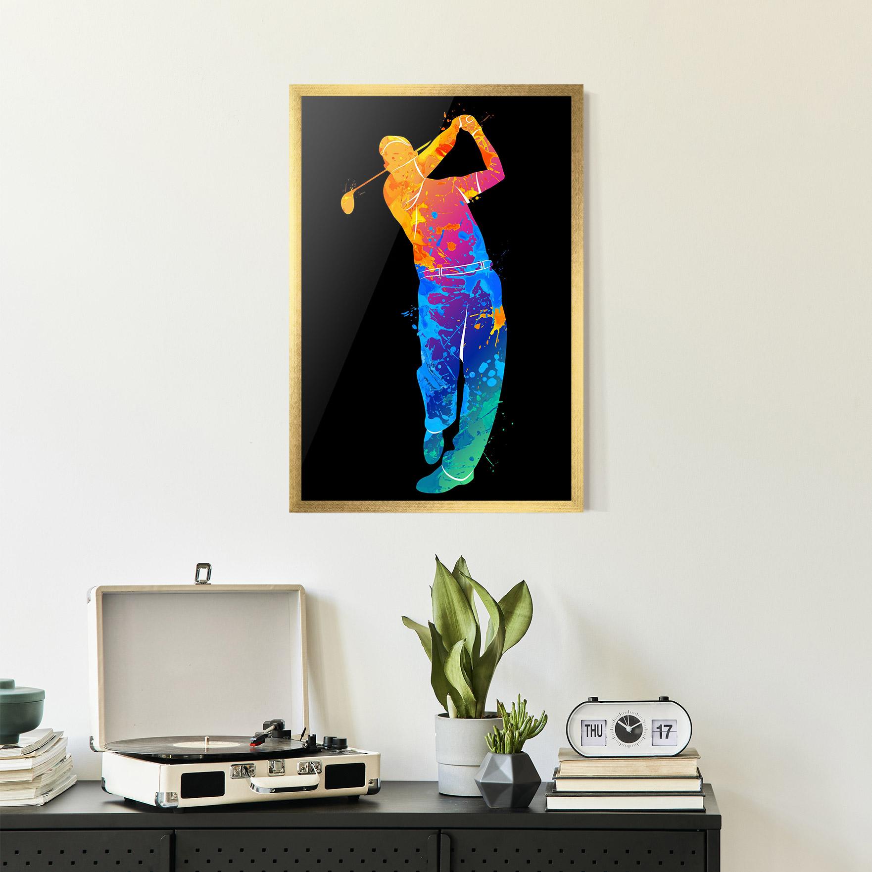 Keretezett Poszter Golf Color Art mockup 2