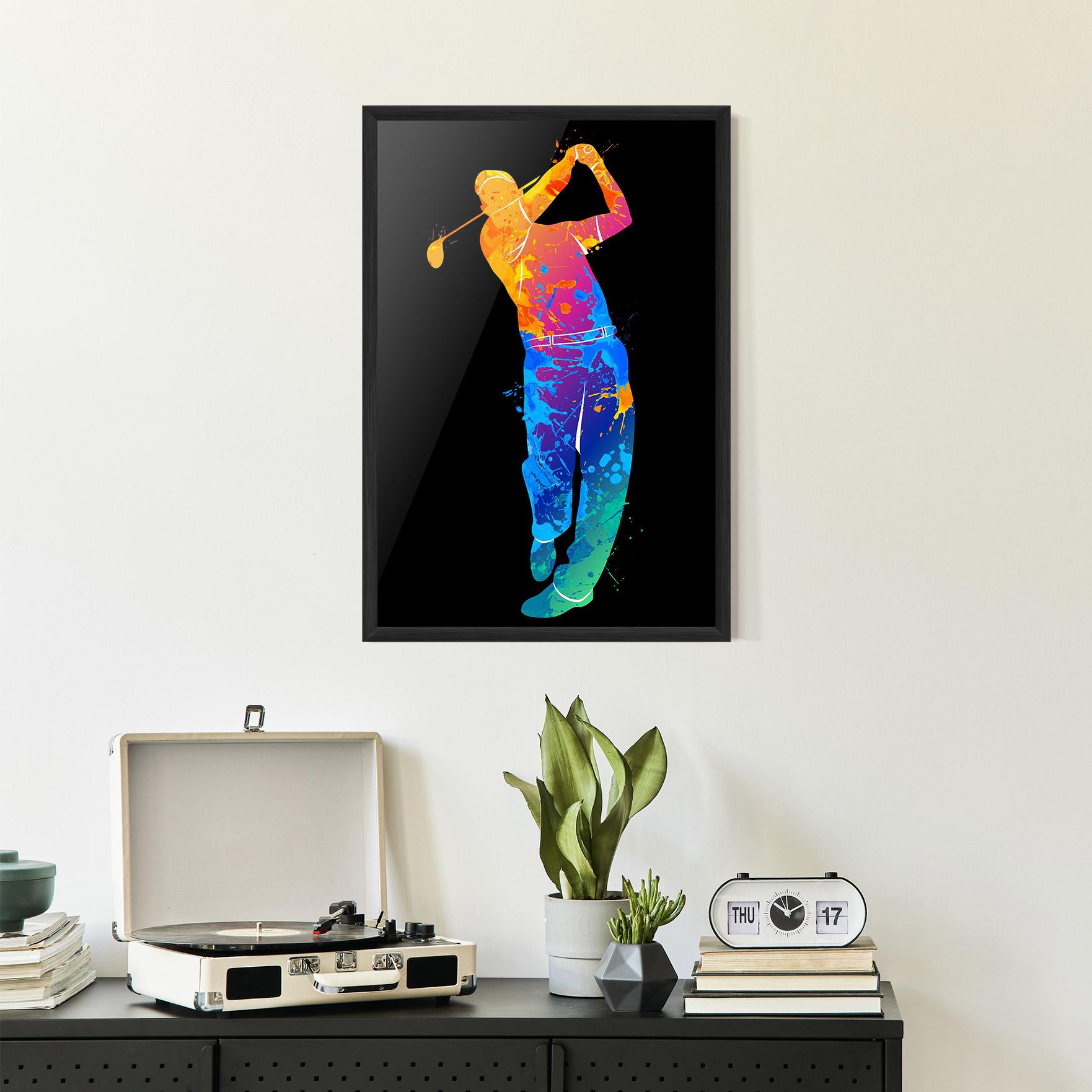 Keretezett Poszter Golf Color Art mockup 2