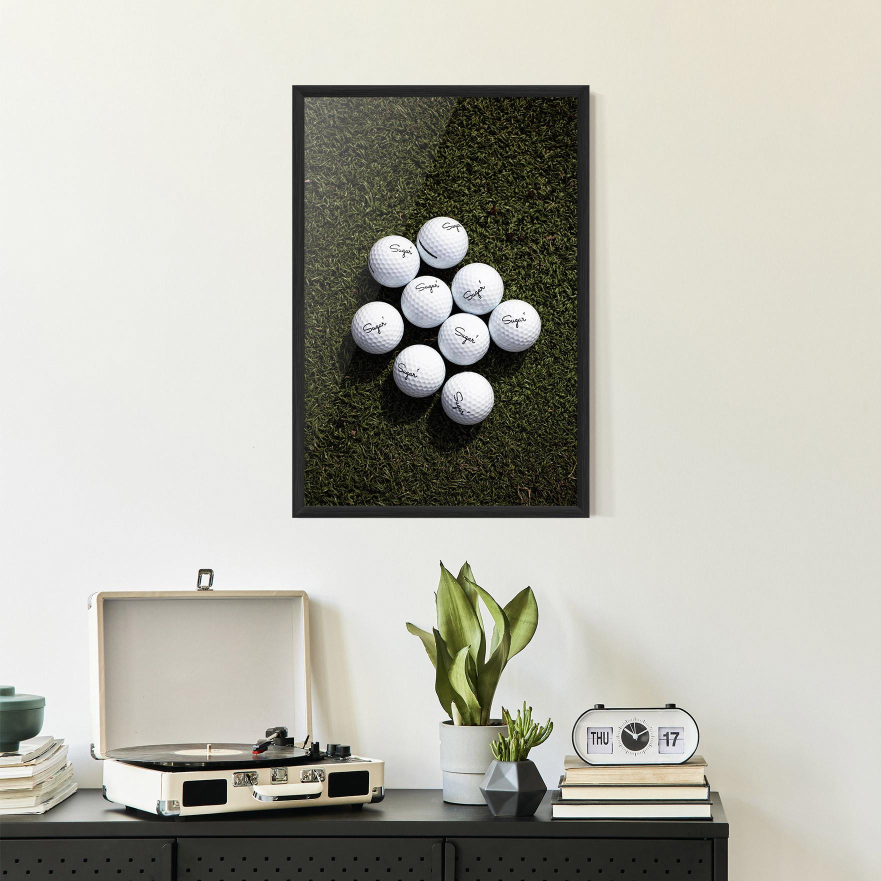 Keretezett Poszter Sugar 1 Golf Balls mockup 2