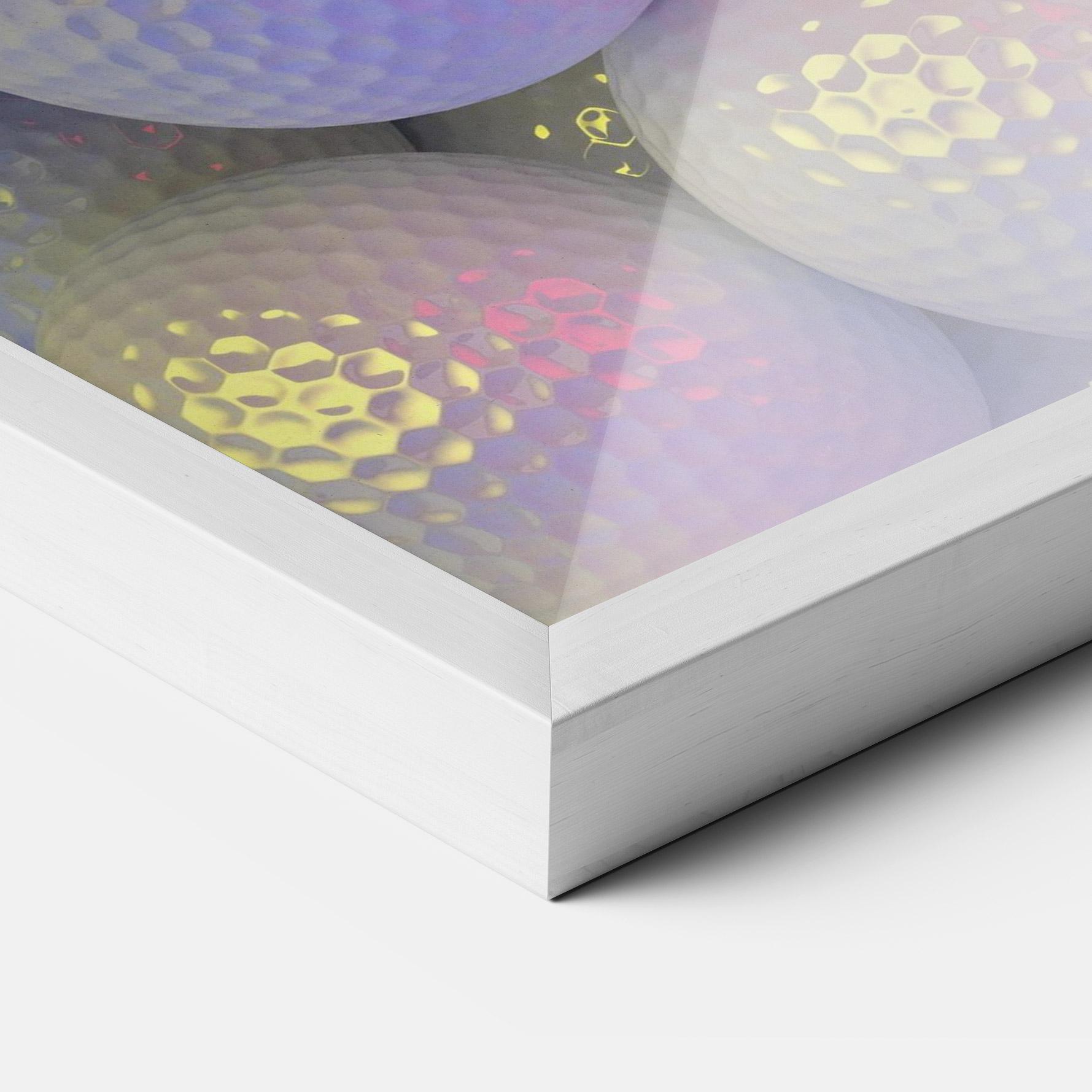 Keretezett Poszter Purple Light Golf Ball mockup 3