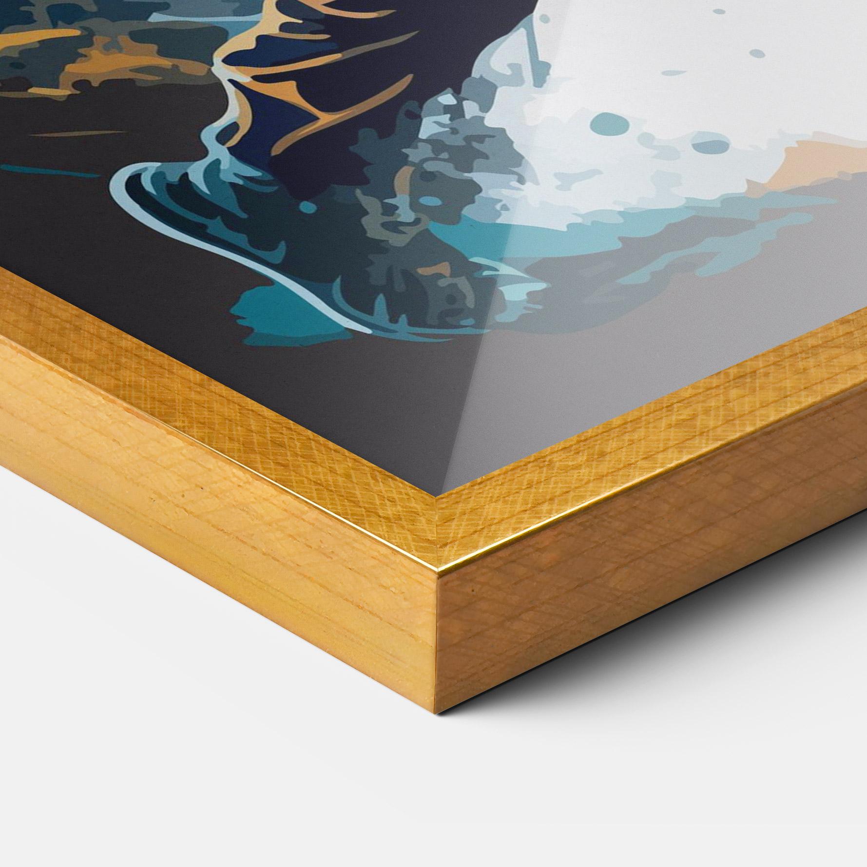 Keretezett Poszter Golf On Grey mockup 3