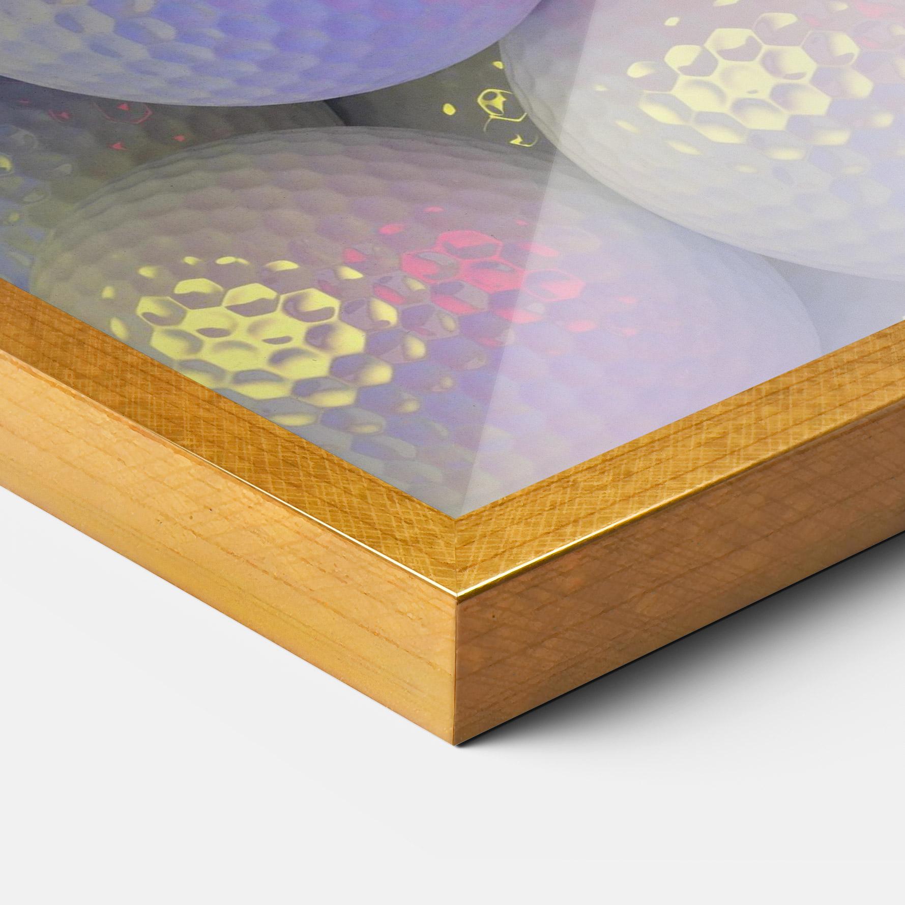 Keretezett Poszter Purple Light Golf Ball mockup 3