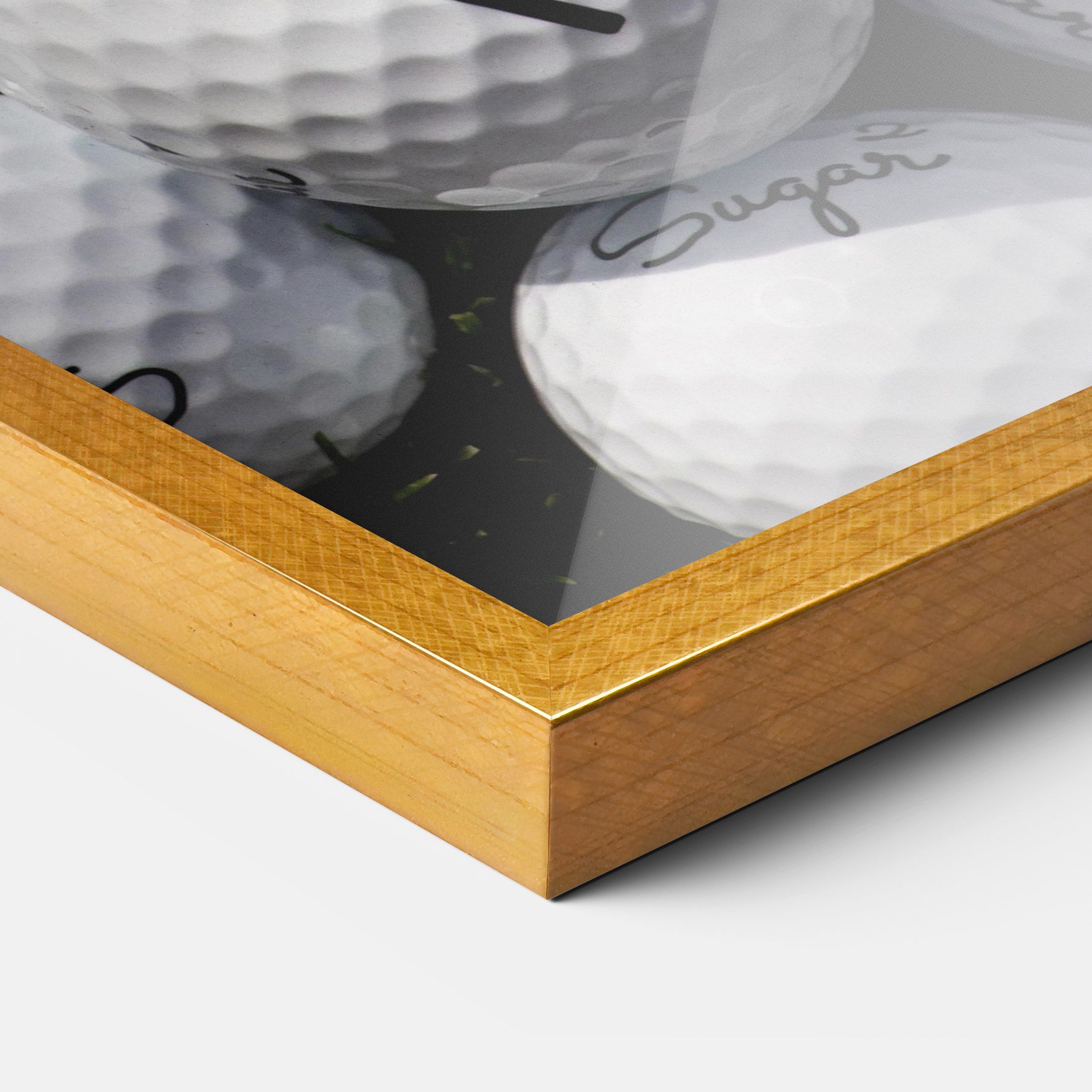 White Sugar Golf Balls mockup 3