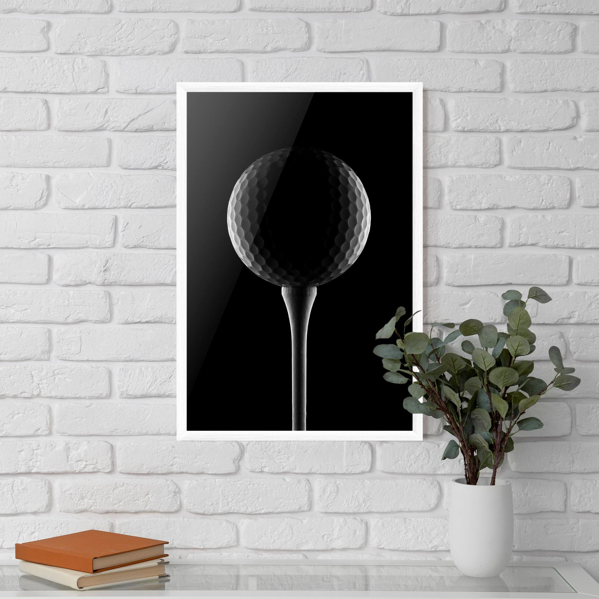 Keretezett Poszter Golf Ball Black mockup 5