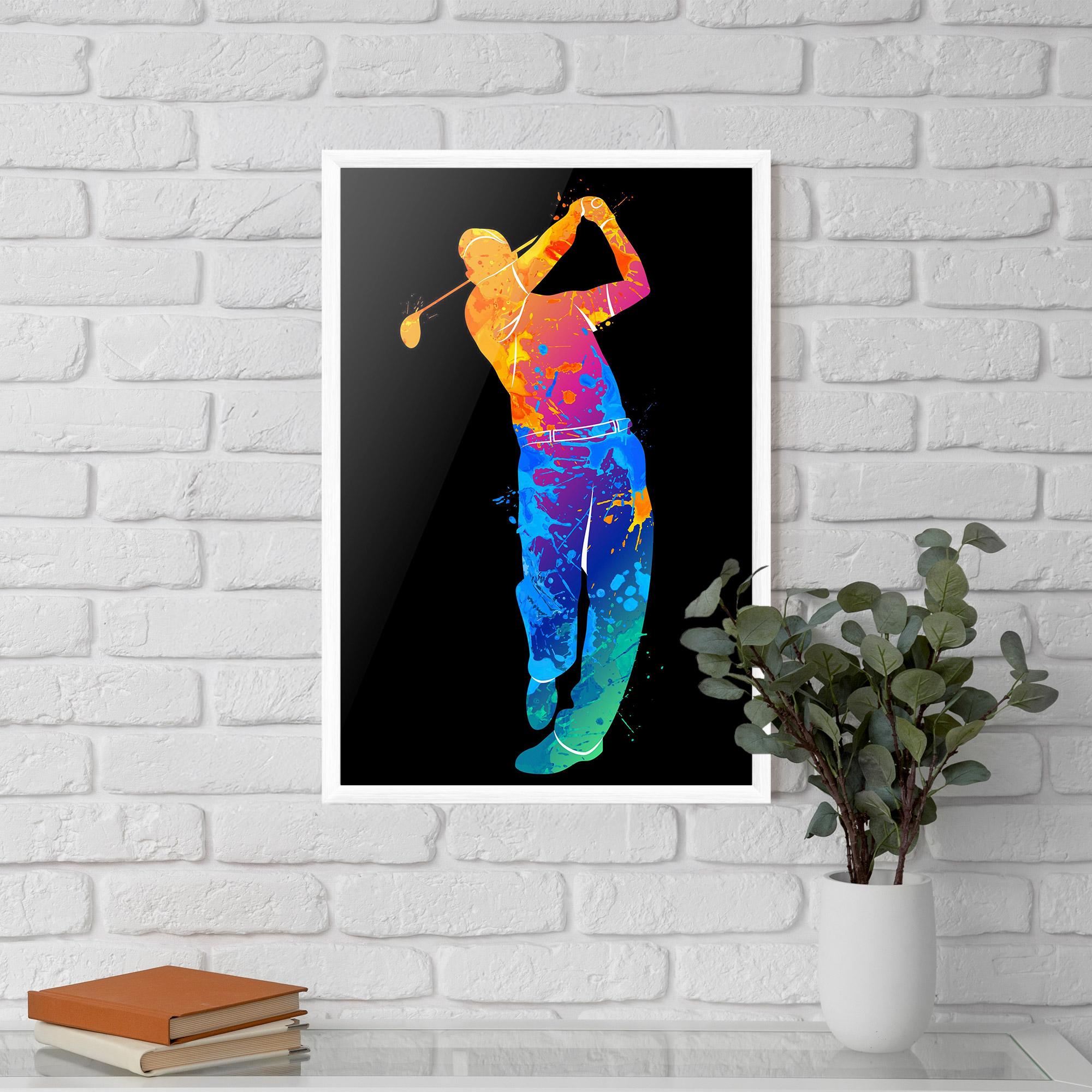 Keretezett Poszter Golf Color Art mockup 5