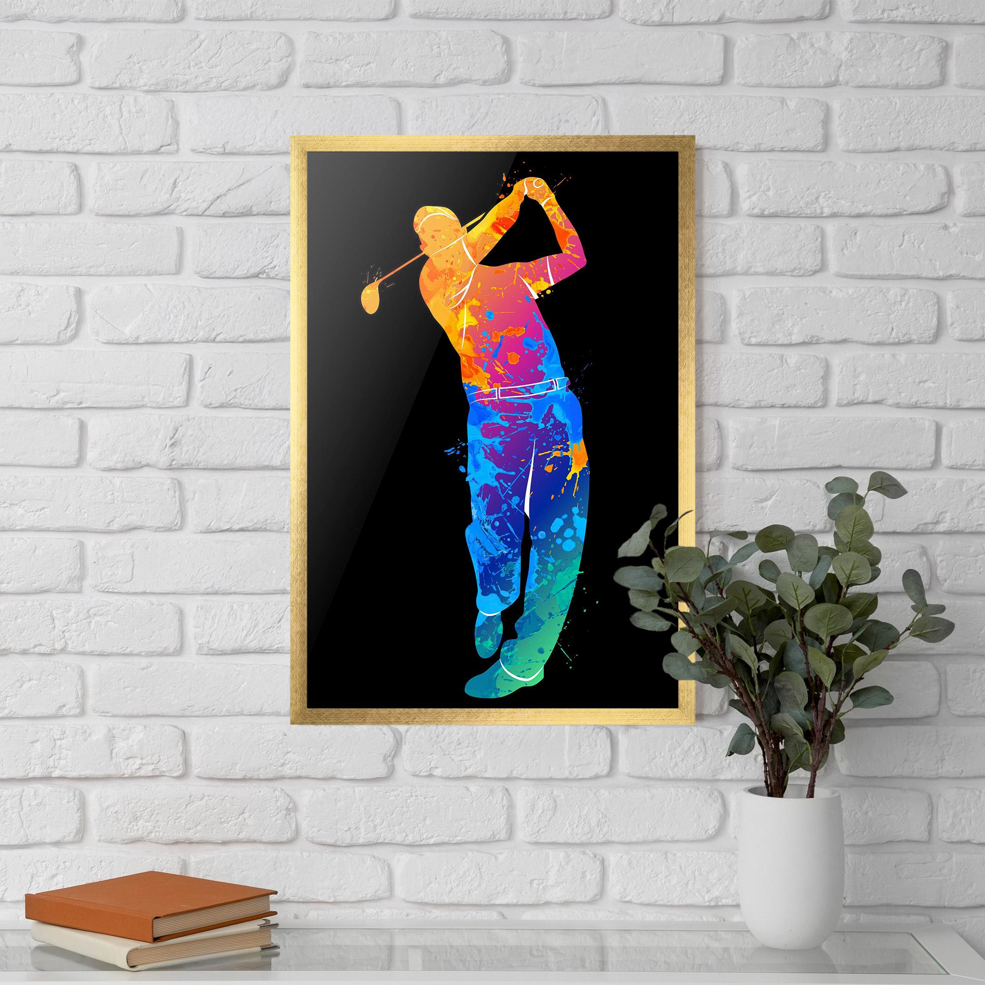 Keretezett Poszter Golf Color Art mockup 5