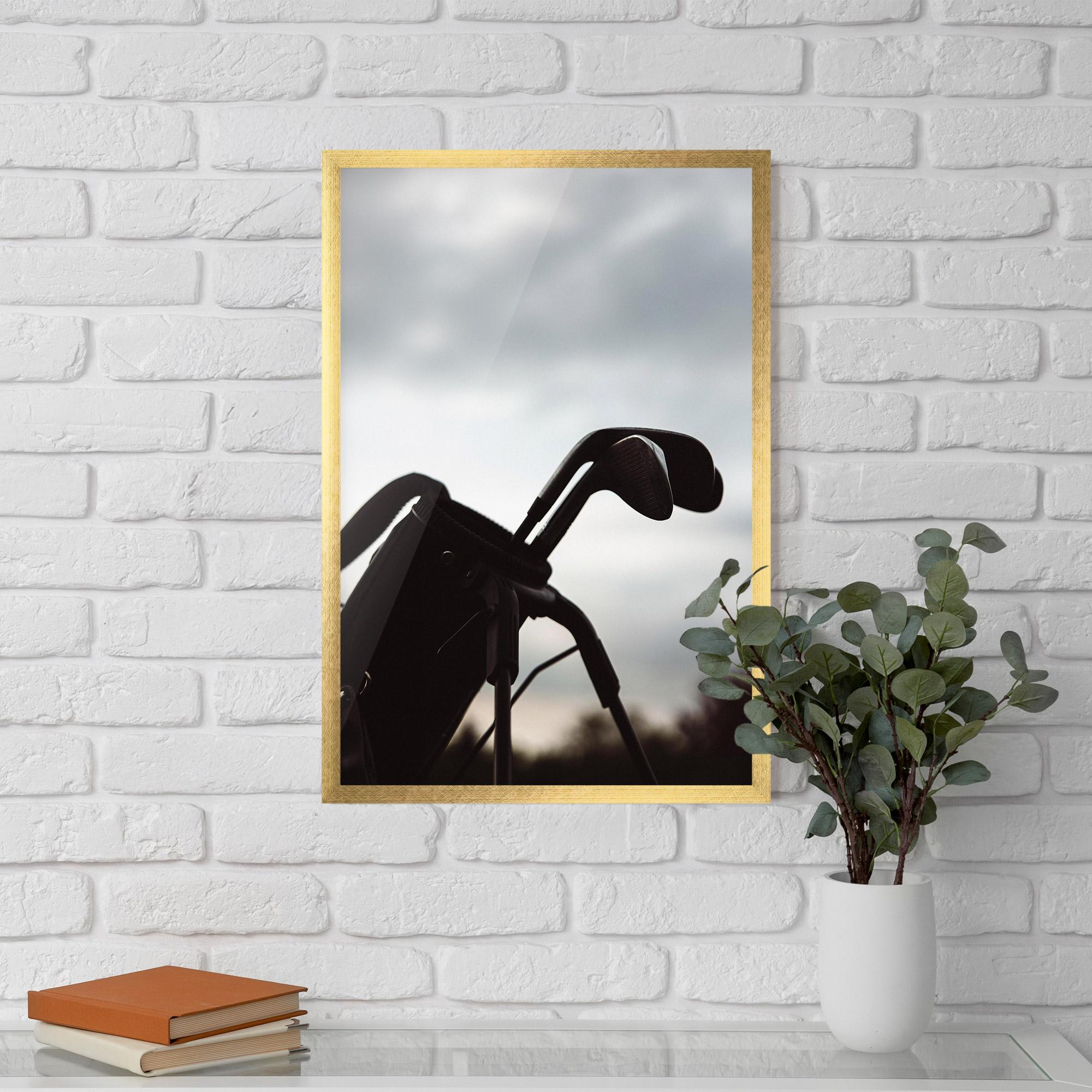 Keretezett Poszter Golf Set Shilouette mockup 5