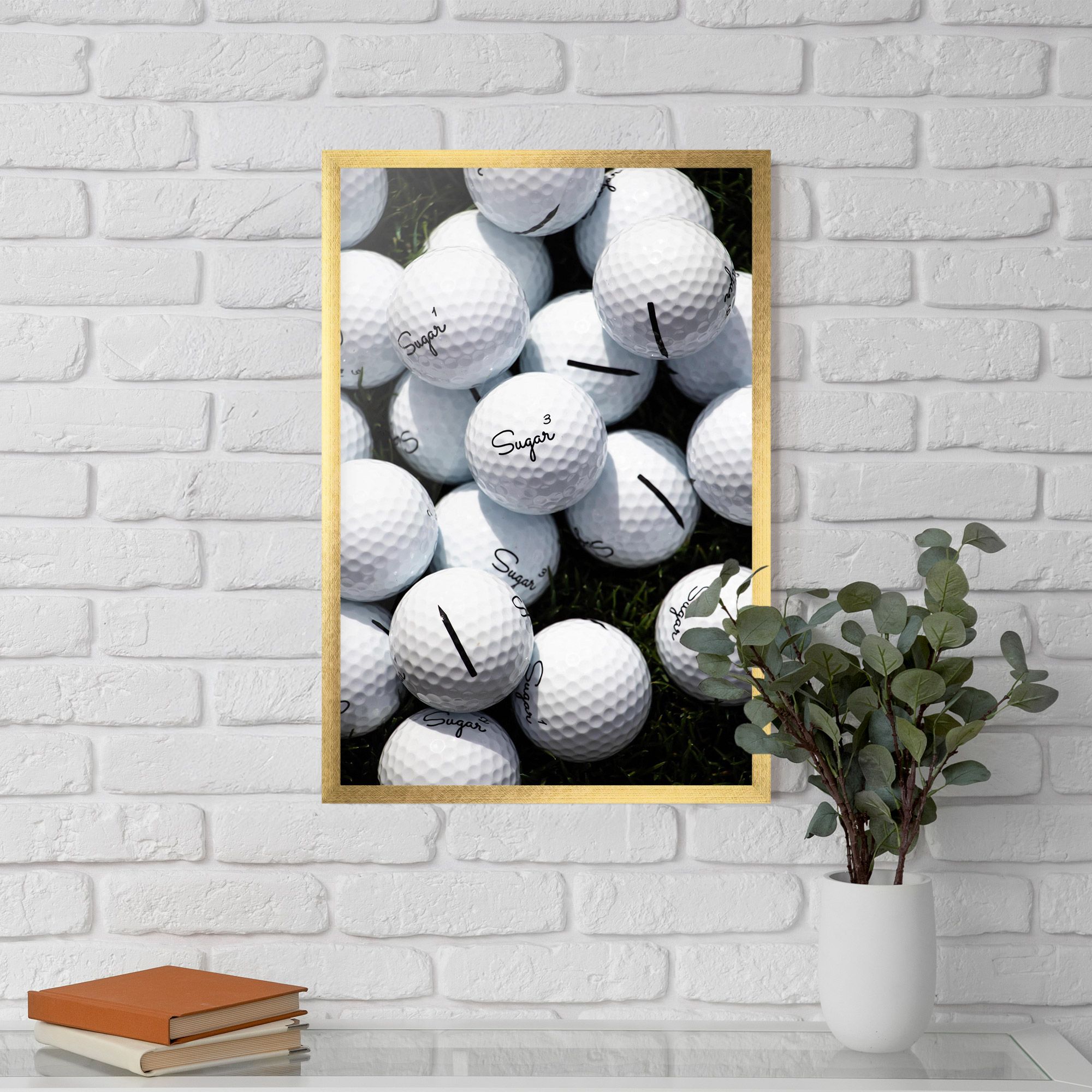 White Sugar Golf Balls mockup 5