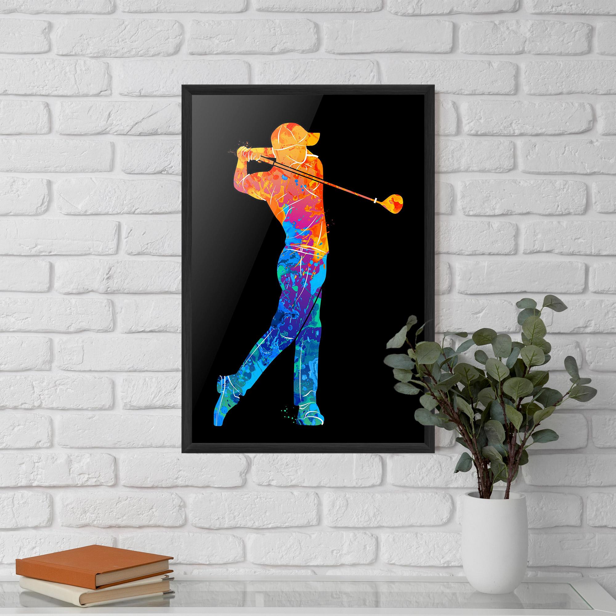 Keretezett Poszter Color Mix Golf mockup 5