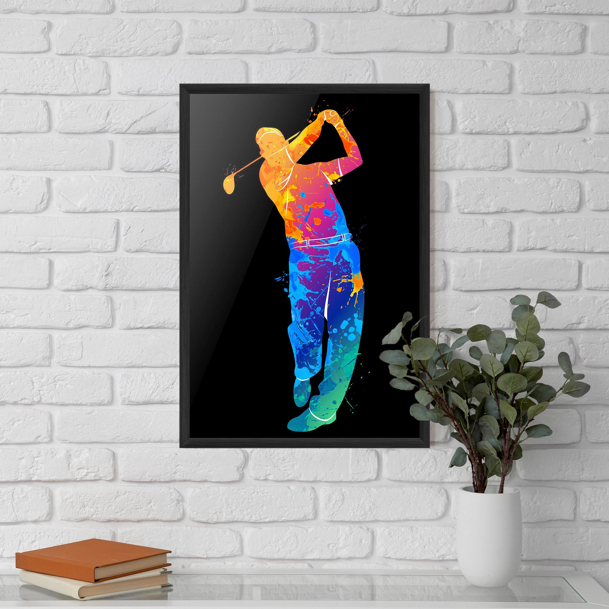 Keretezett Poszter Golf Color Art mockup 5