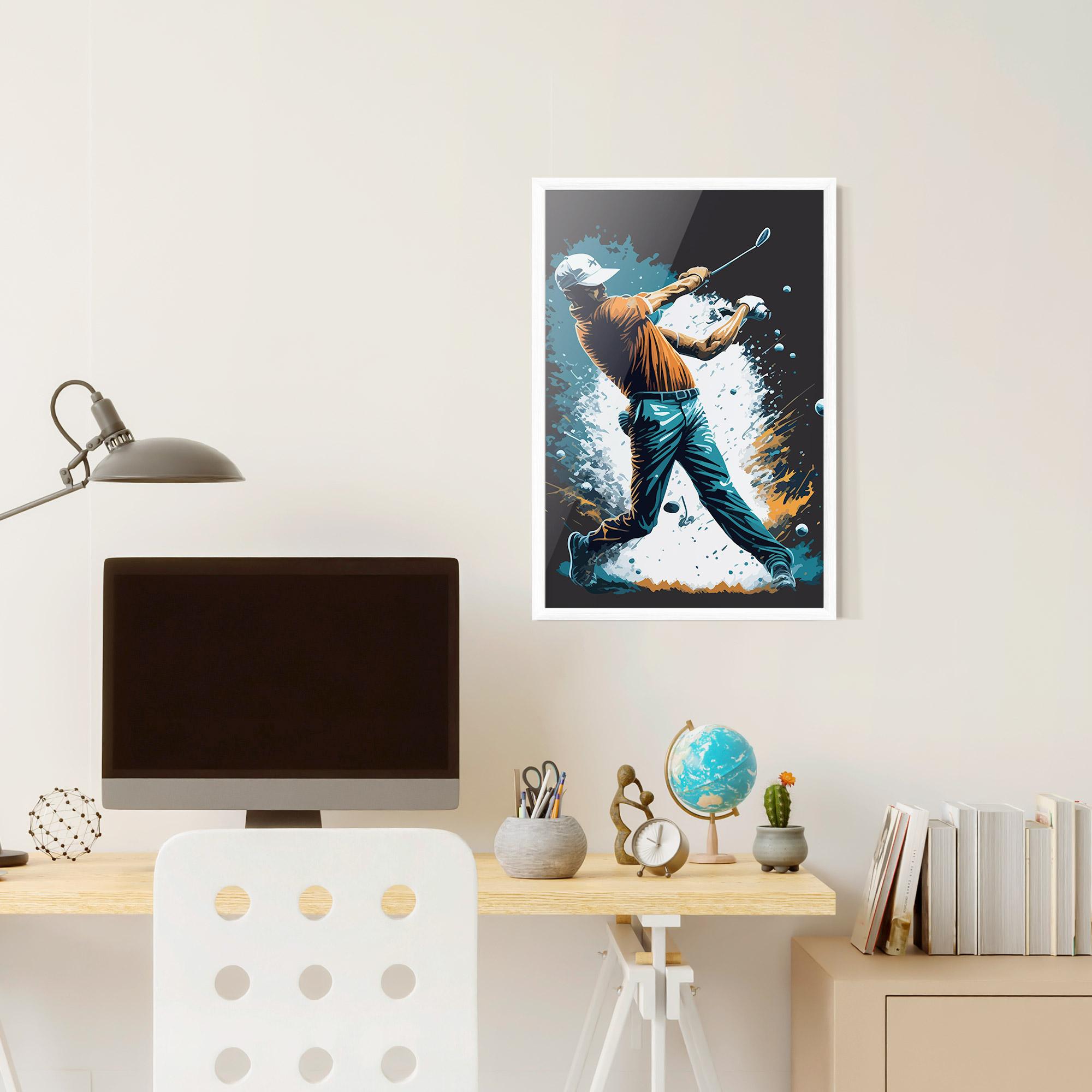 Keretezett Poszter Golf On Grey mockup 6