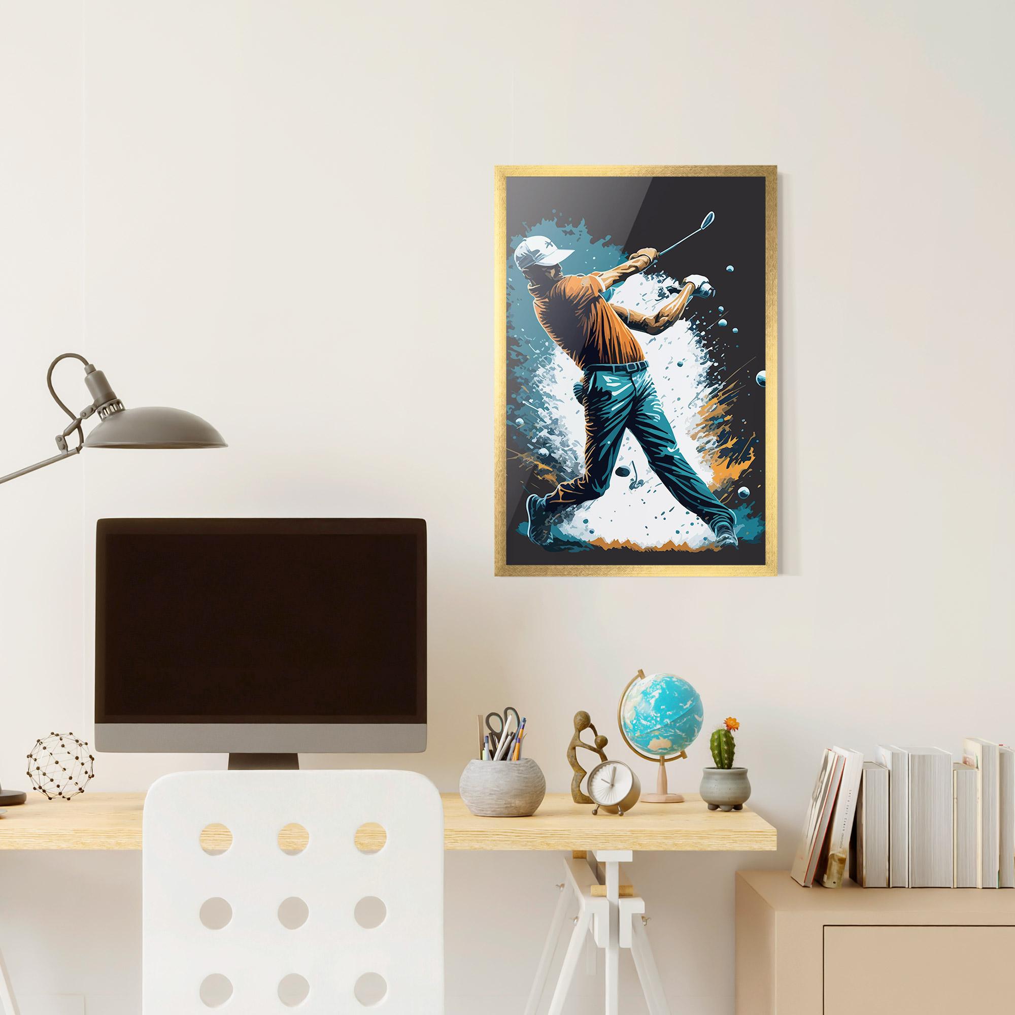 Keretezett Poszter Golf On Grey mockup 6