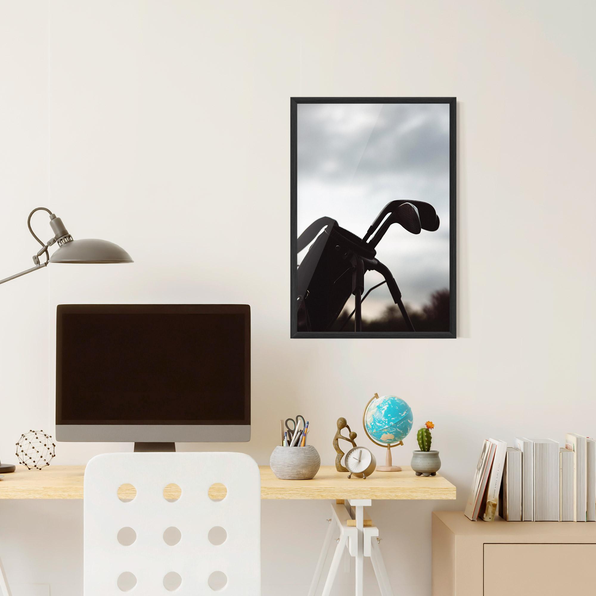 Keretezett Poszter Golf Set Shilouette mockup 6