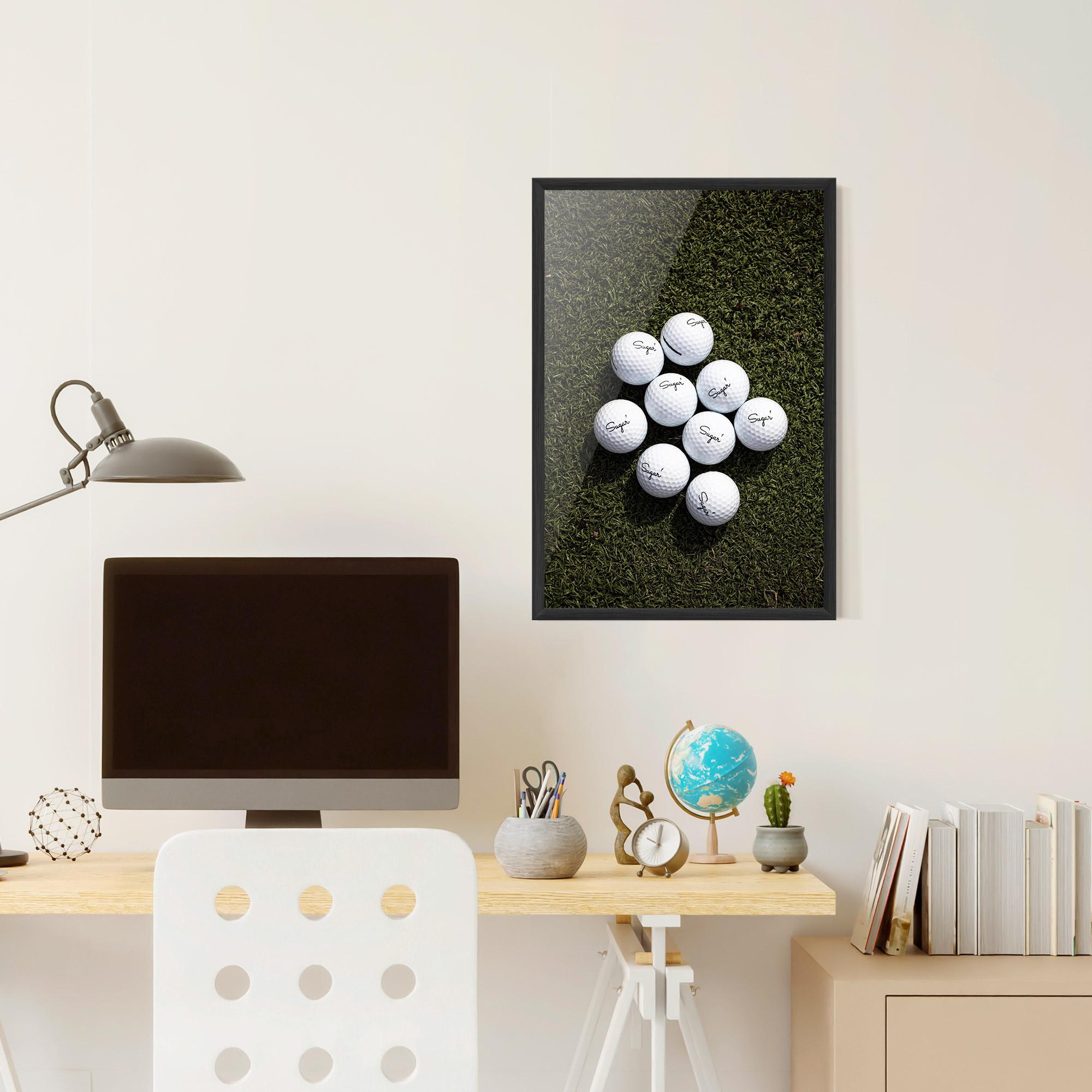 Keretezett Poszter Sugar 1 Golf Balls mockup 6