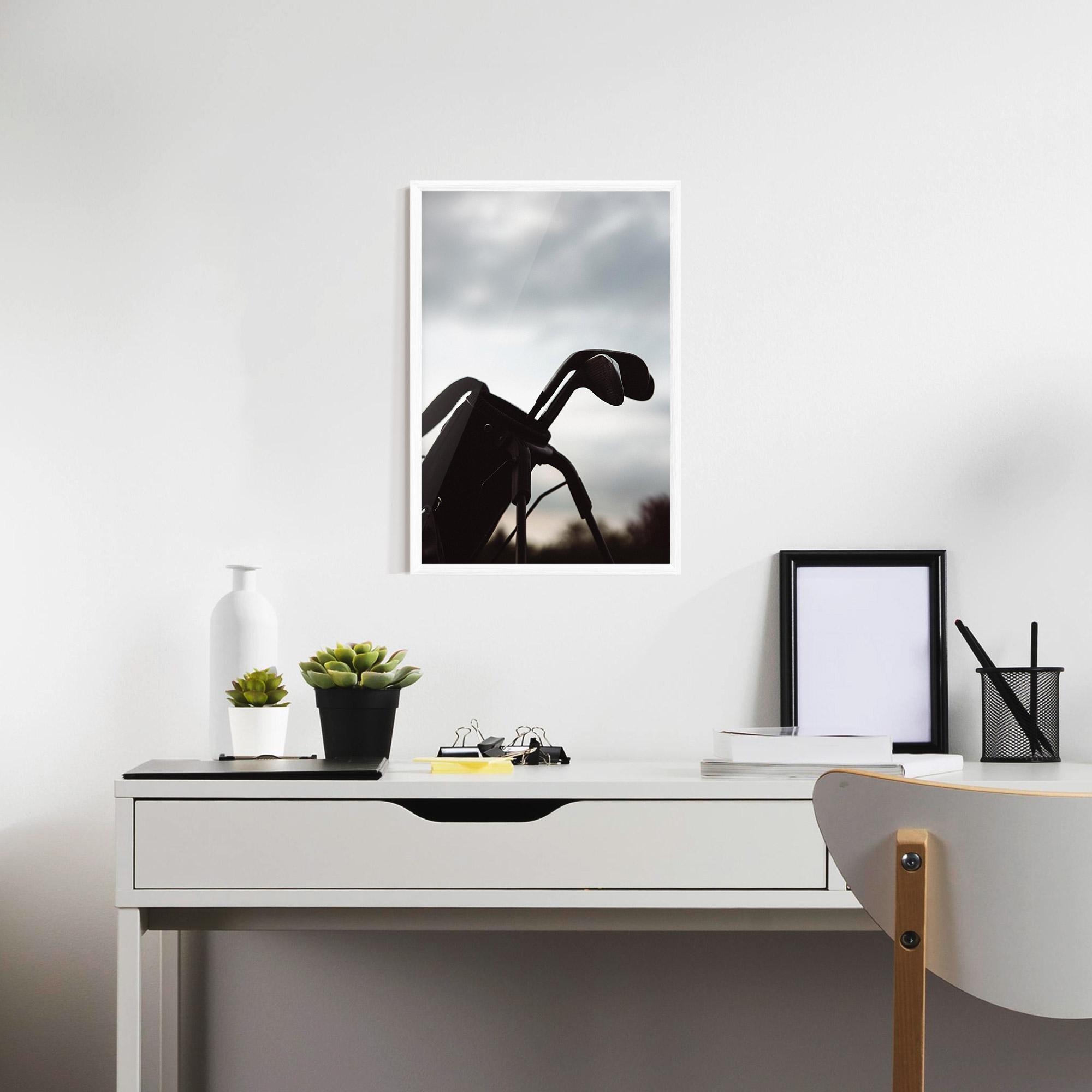 Keretezett Poszter Golf Set Shilouette mockup 7