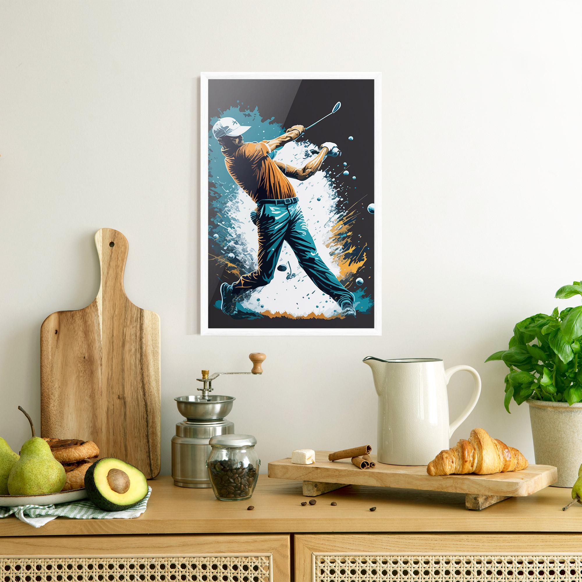 Keretezett Poszter Golf On Grey mockup 8