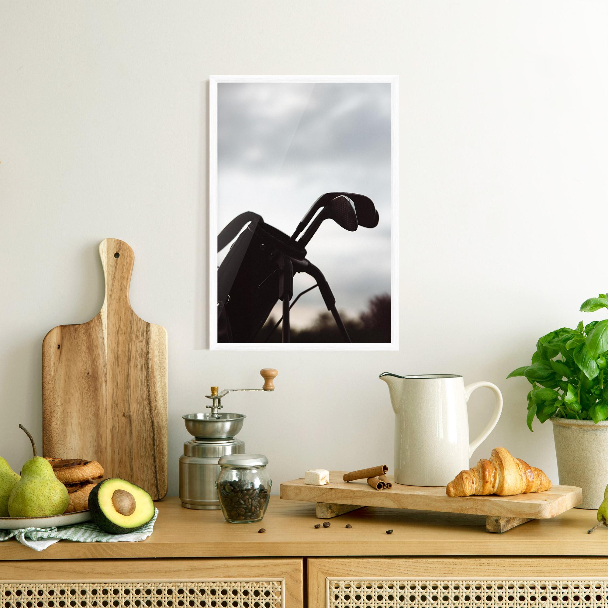 Keretezett Poszter Golf Set Shilouette mockup 8