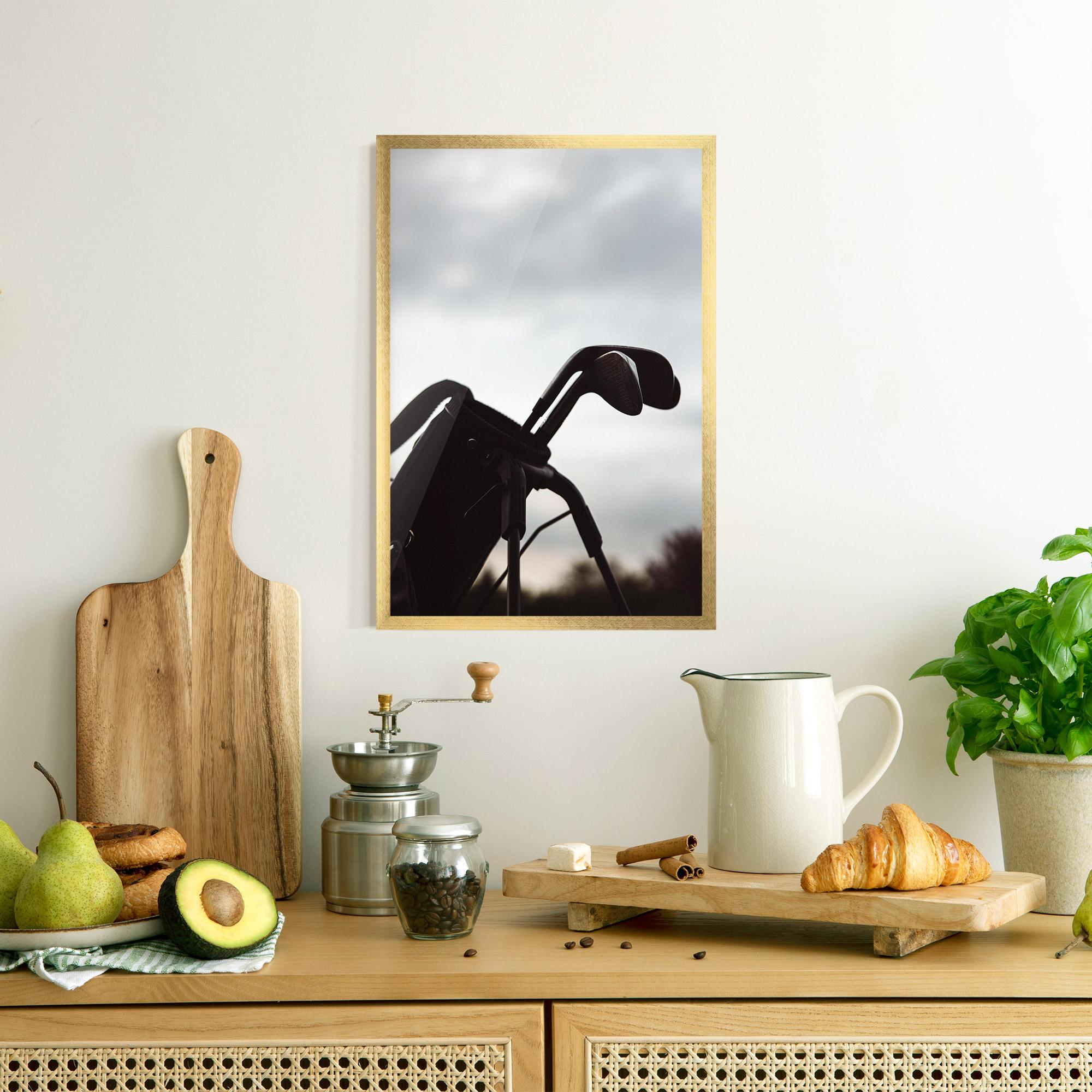 Keretezett Poszter Golf Set Shilouette mockup 8