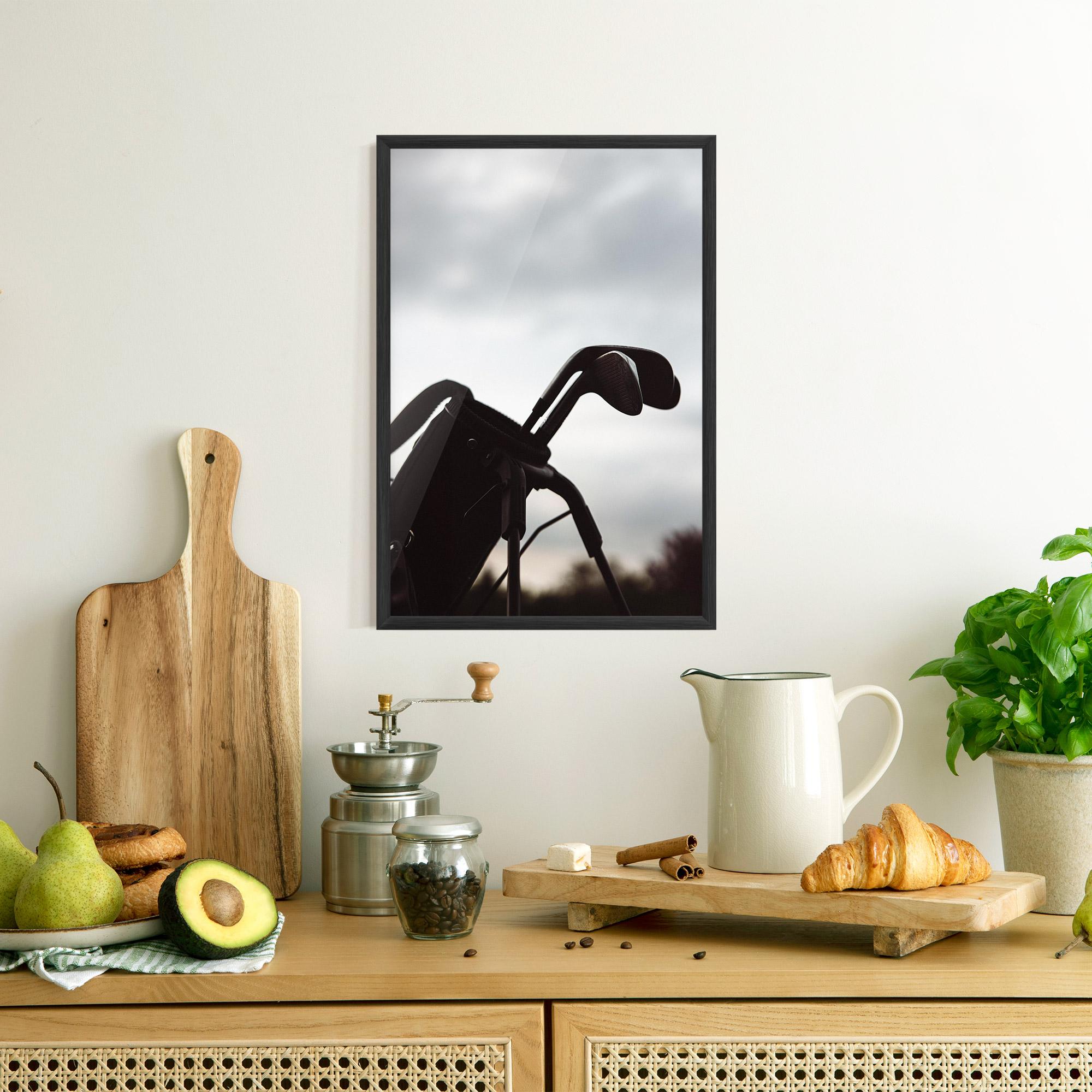 Keretezett Poszter Golf Set Shilouette mockup 8