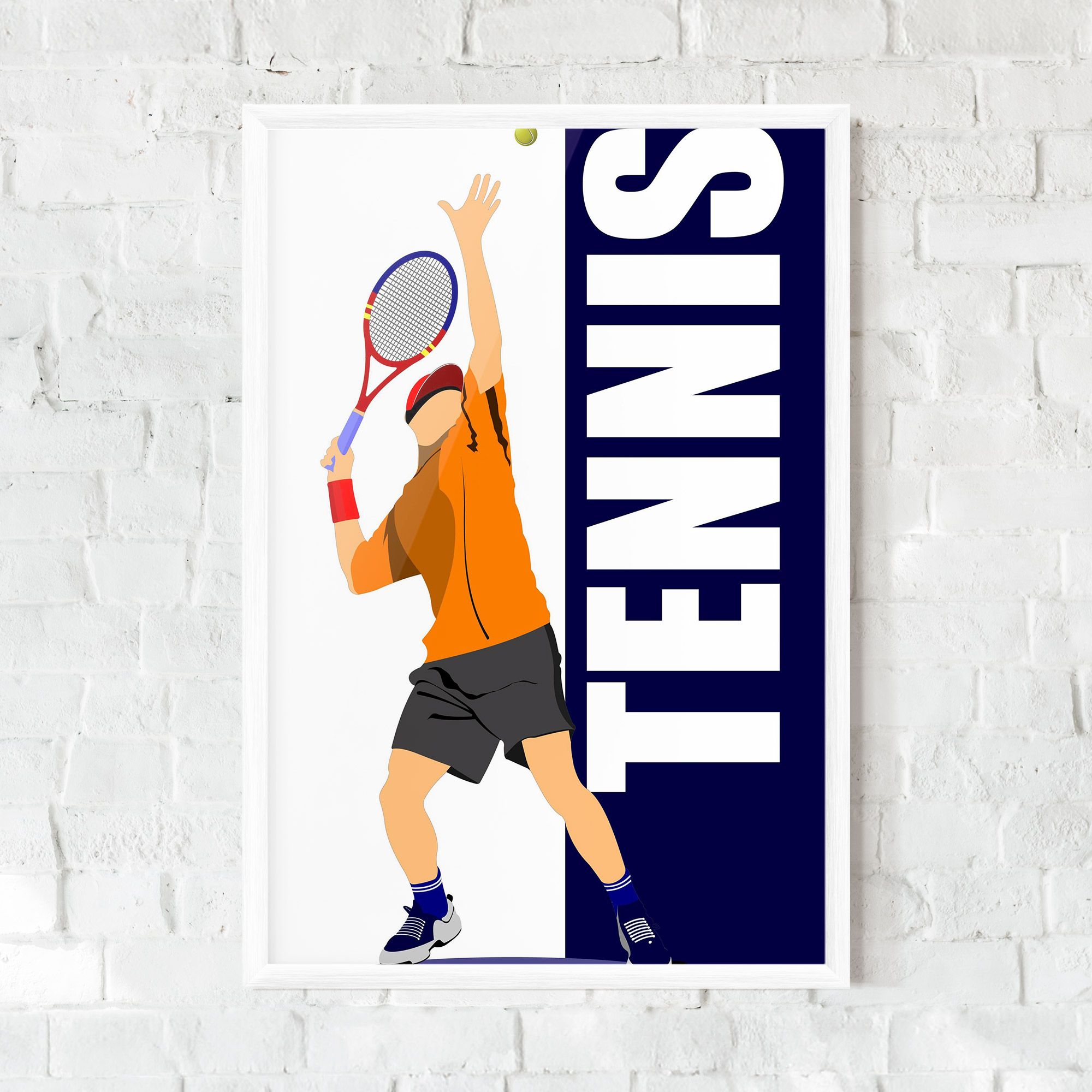 Orange Tennis Player mockup 0