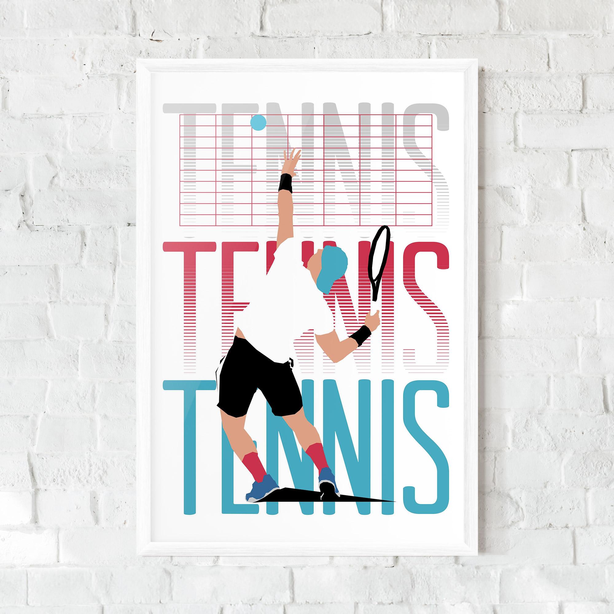 Keretezett Poszter Tennis Ball Jump mockup 0