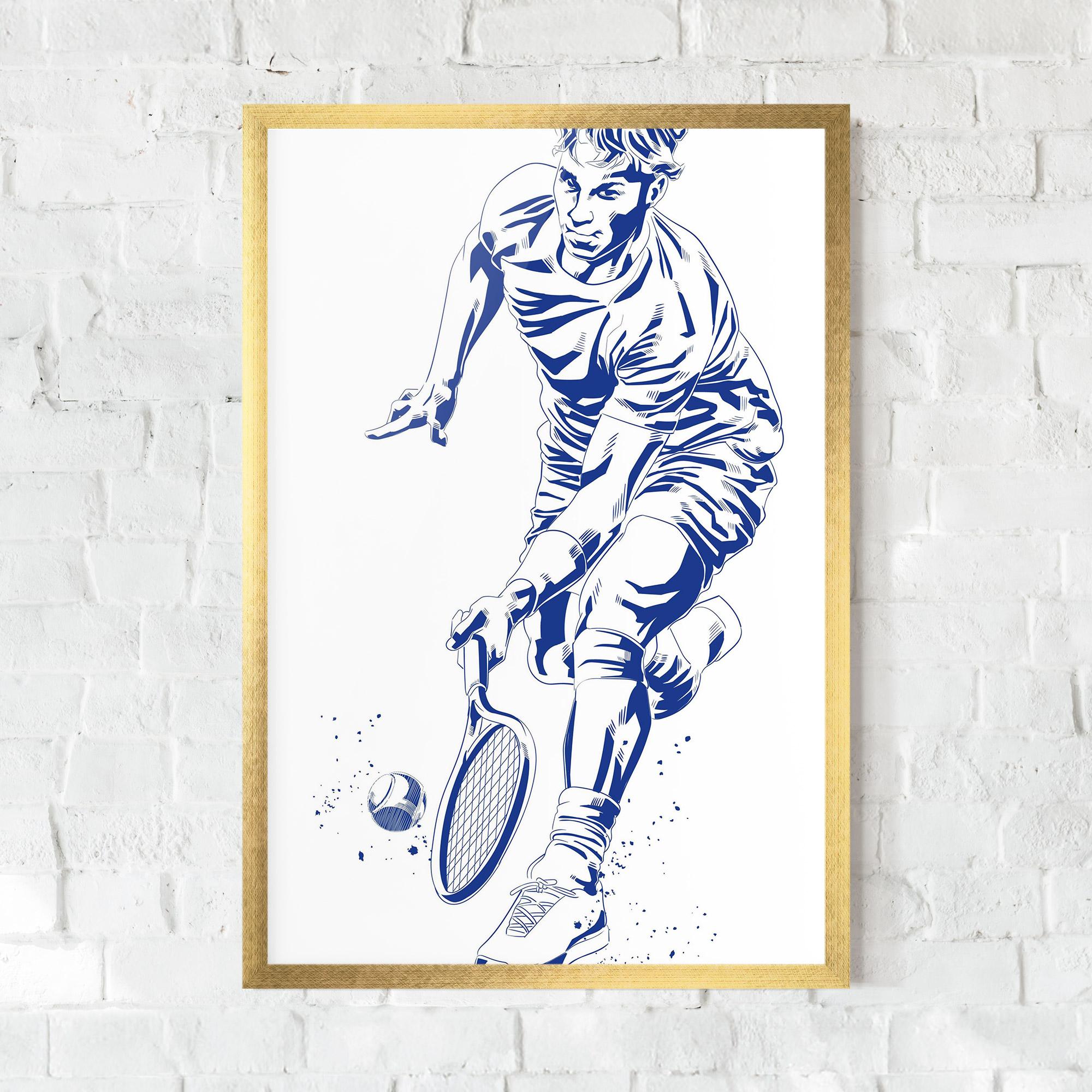 Keretezett Poszter Blue Tennis mockup 0