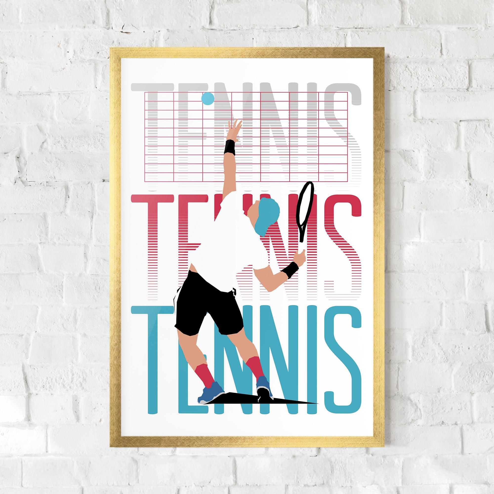 Keretezett Poszter Tennis Ball Jump mockup 0