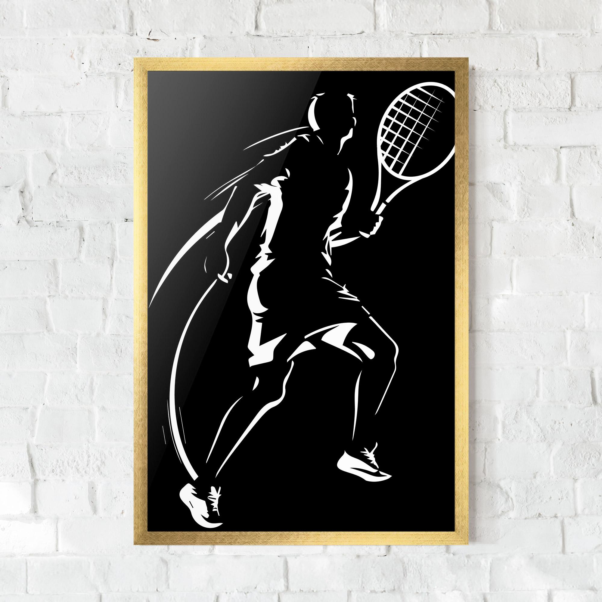 Keretezett Poszter White Line Tennis mockup 0