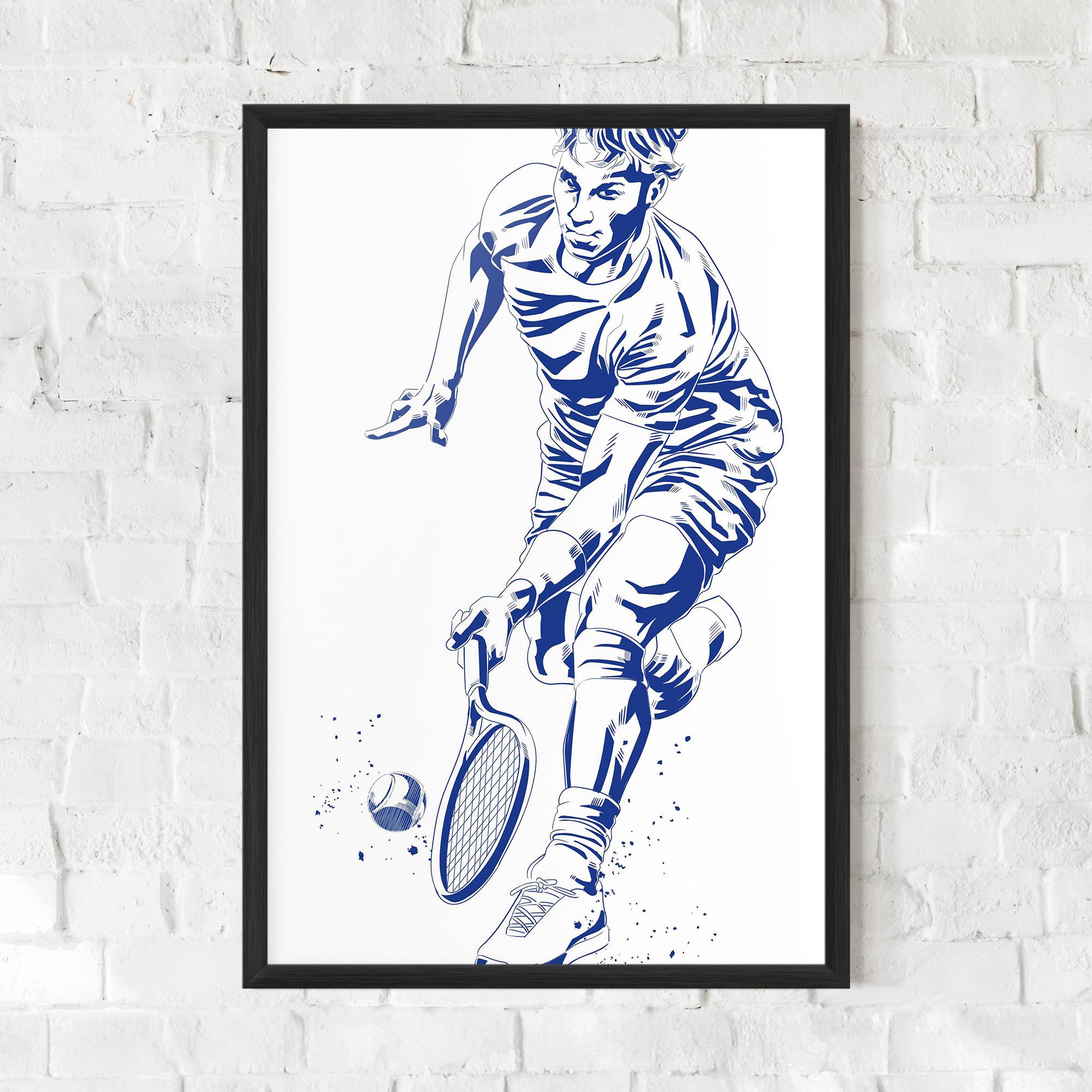 Keretezett Poszter Blue Tennis mockup 0