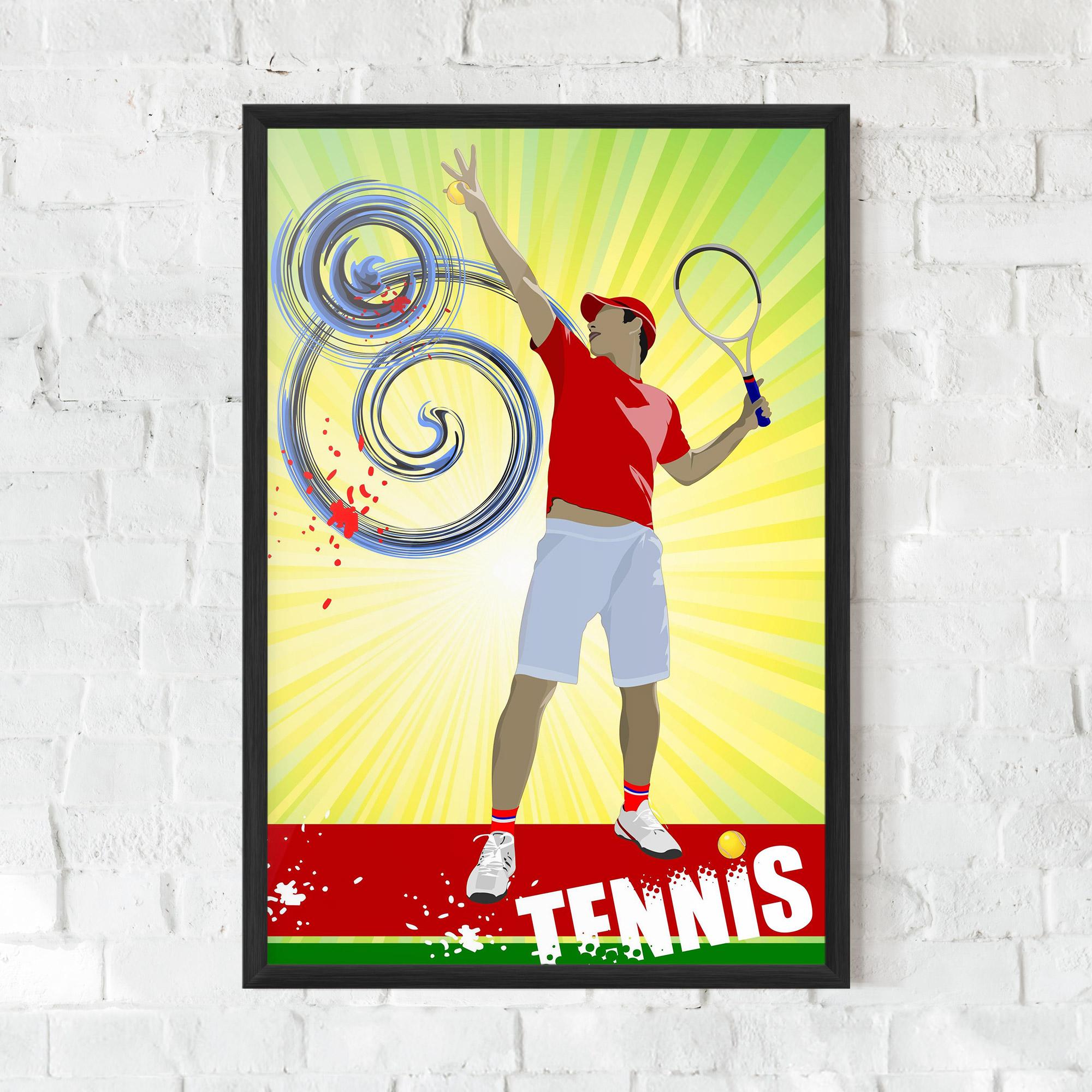 Keretezett Poszter Tennis Spiral mockup 0