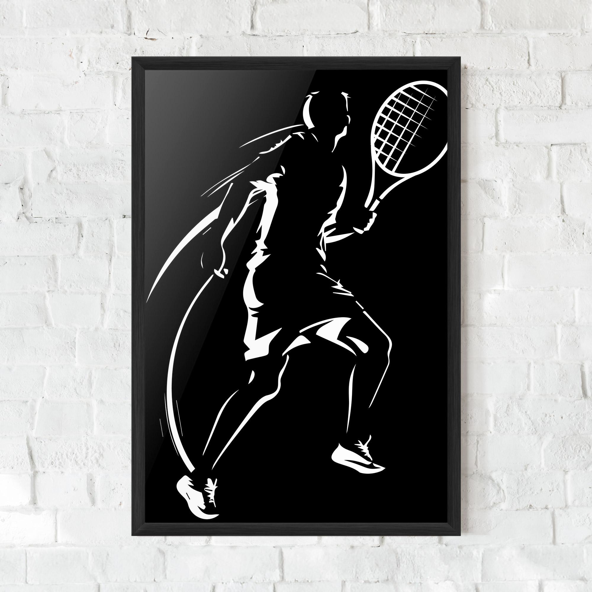 Keretezett Poszter White Line Tennis mockup 0