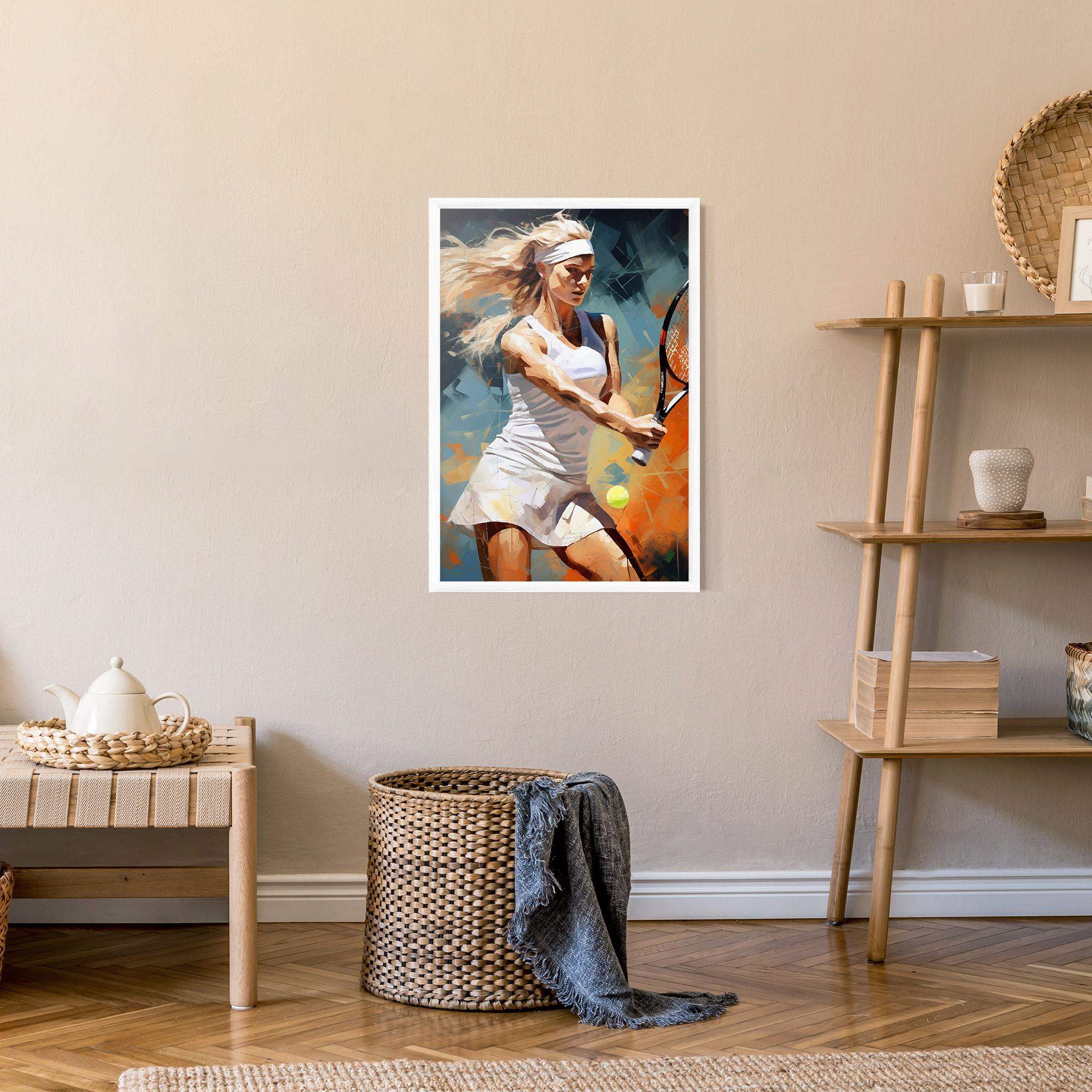 Keretezett Poszter Blonde Tennis Girl mockup 9