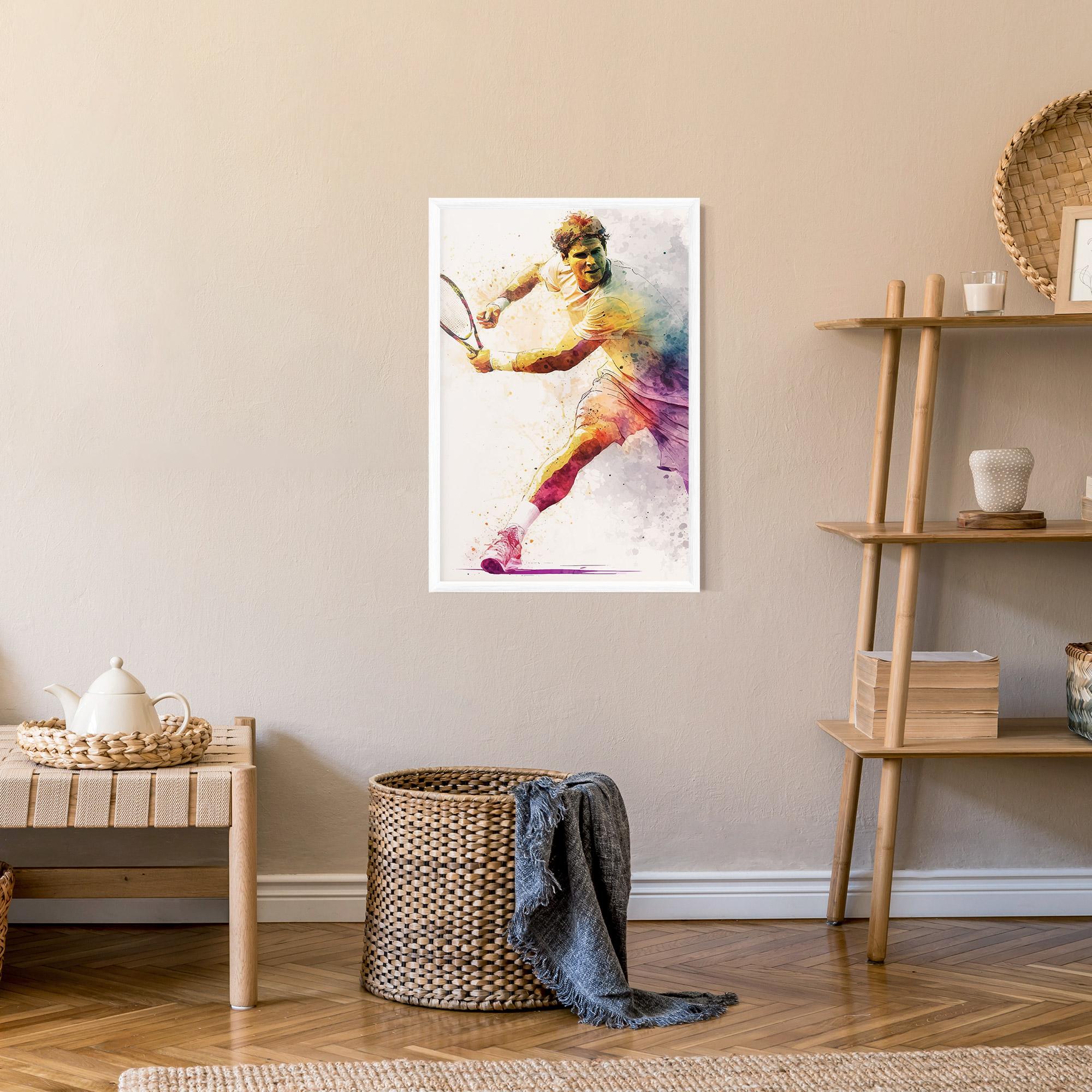 Keretezett Poszter Watercolor Tennis mockup 9