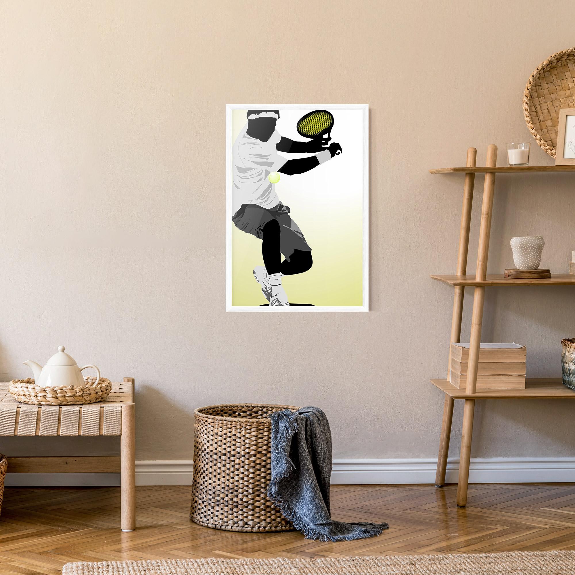 Keretezett Poszter Yellow Light Tennis mockup 9