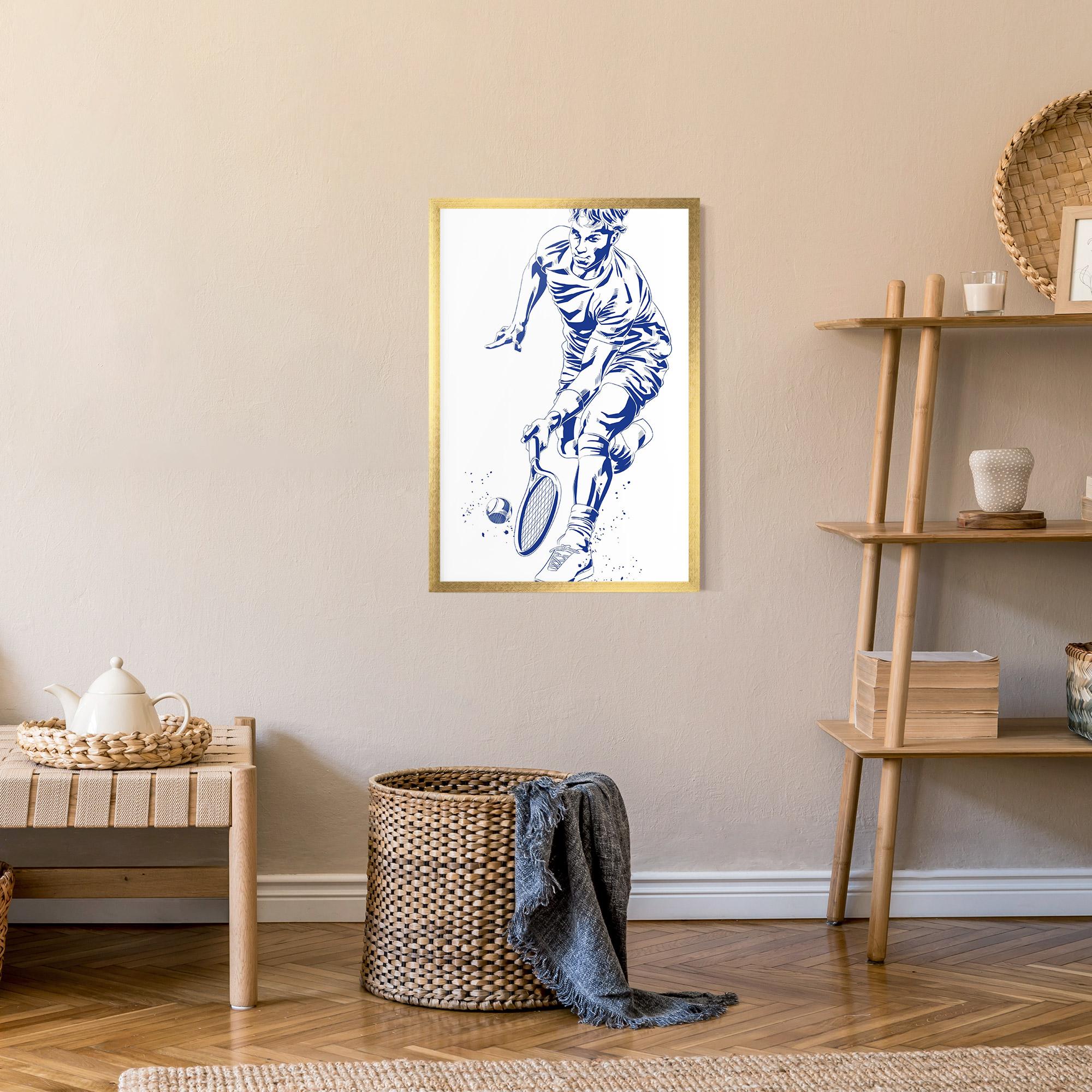 Keretezett Poszter Blue Tennis mockup 9