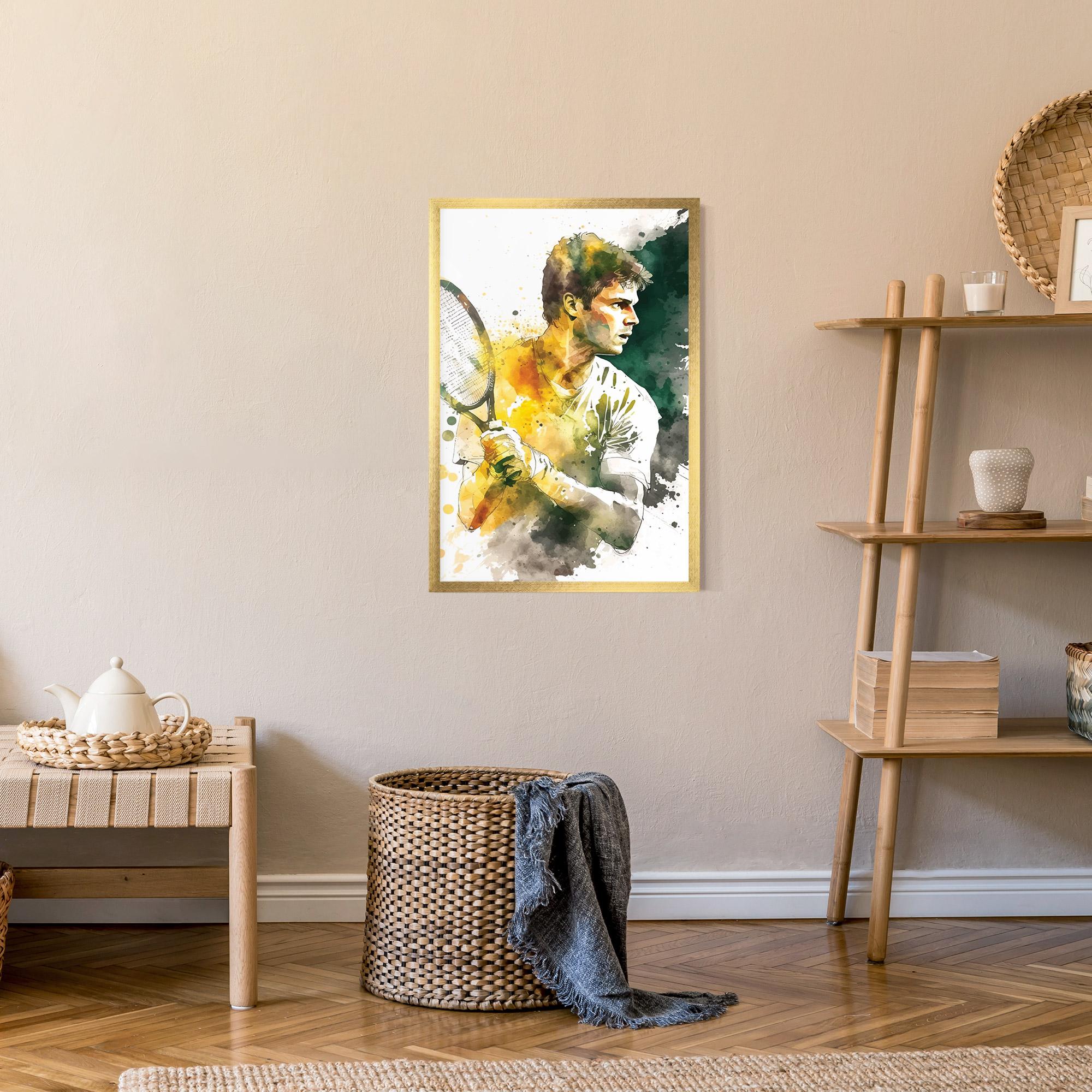 Keretezett Poszter Player Watercolor mockup 9