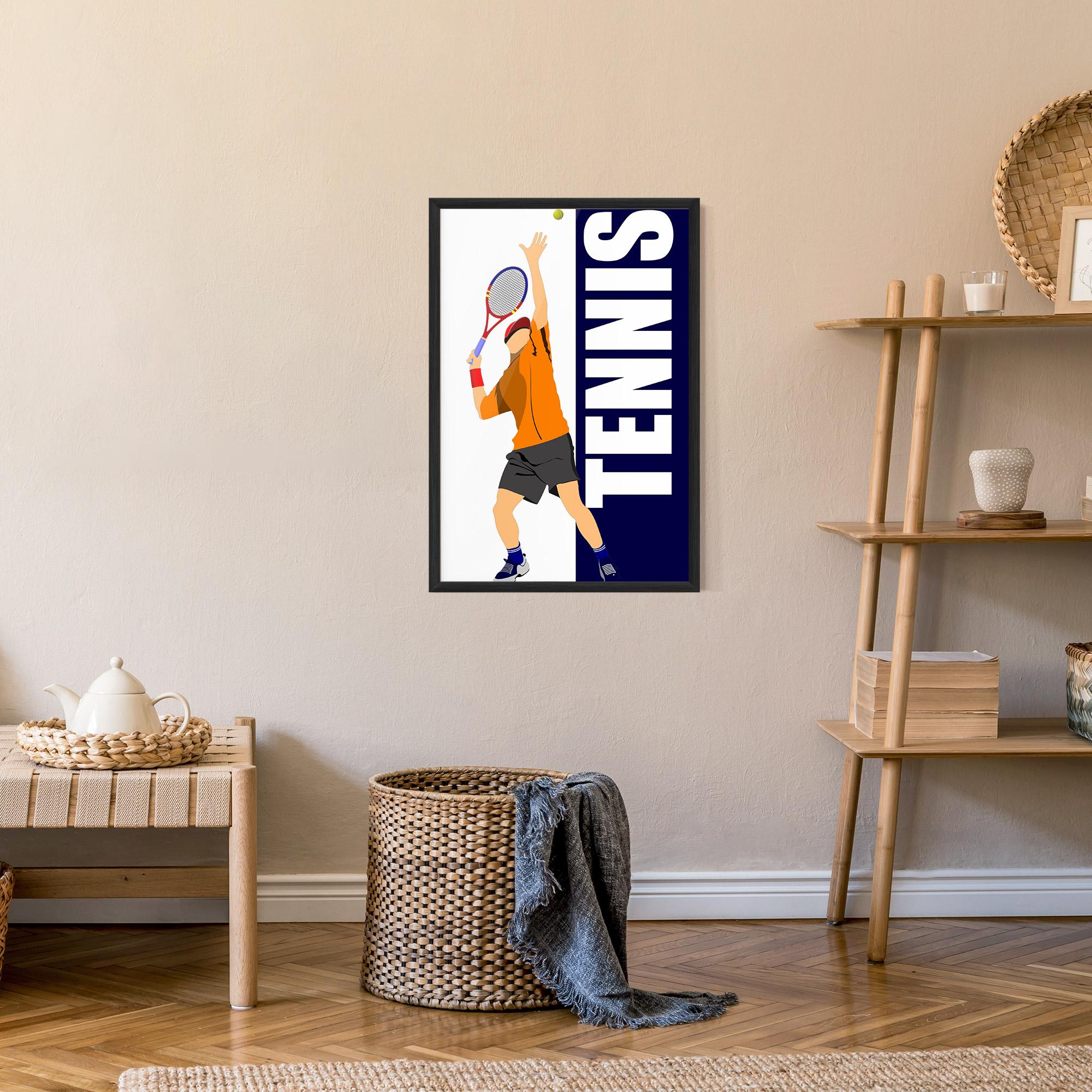 Keretezett Poszter Orange Tennis Player mockup 9