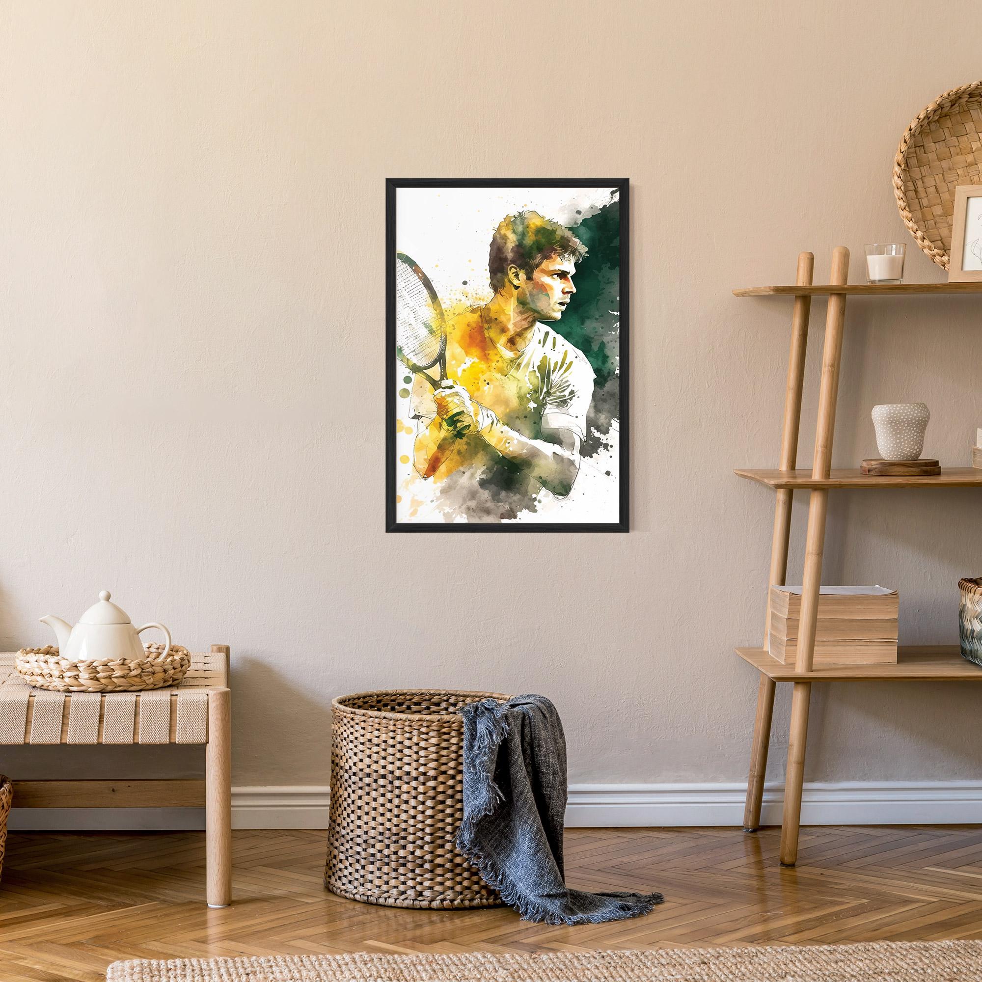 Keretezett Poszter Player Watercolor mockup 9